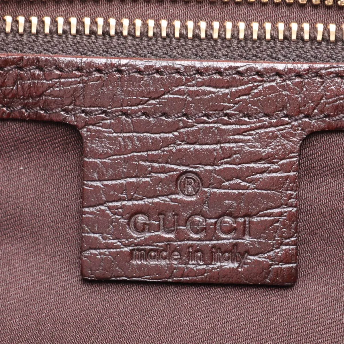 GG Canvas 137396 Canvas x Leather Tote Bag Beige x Brown — view 10