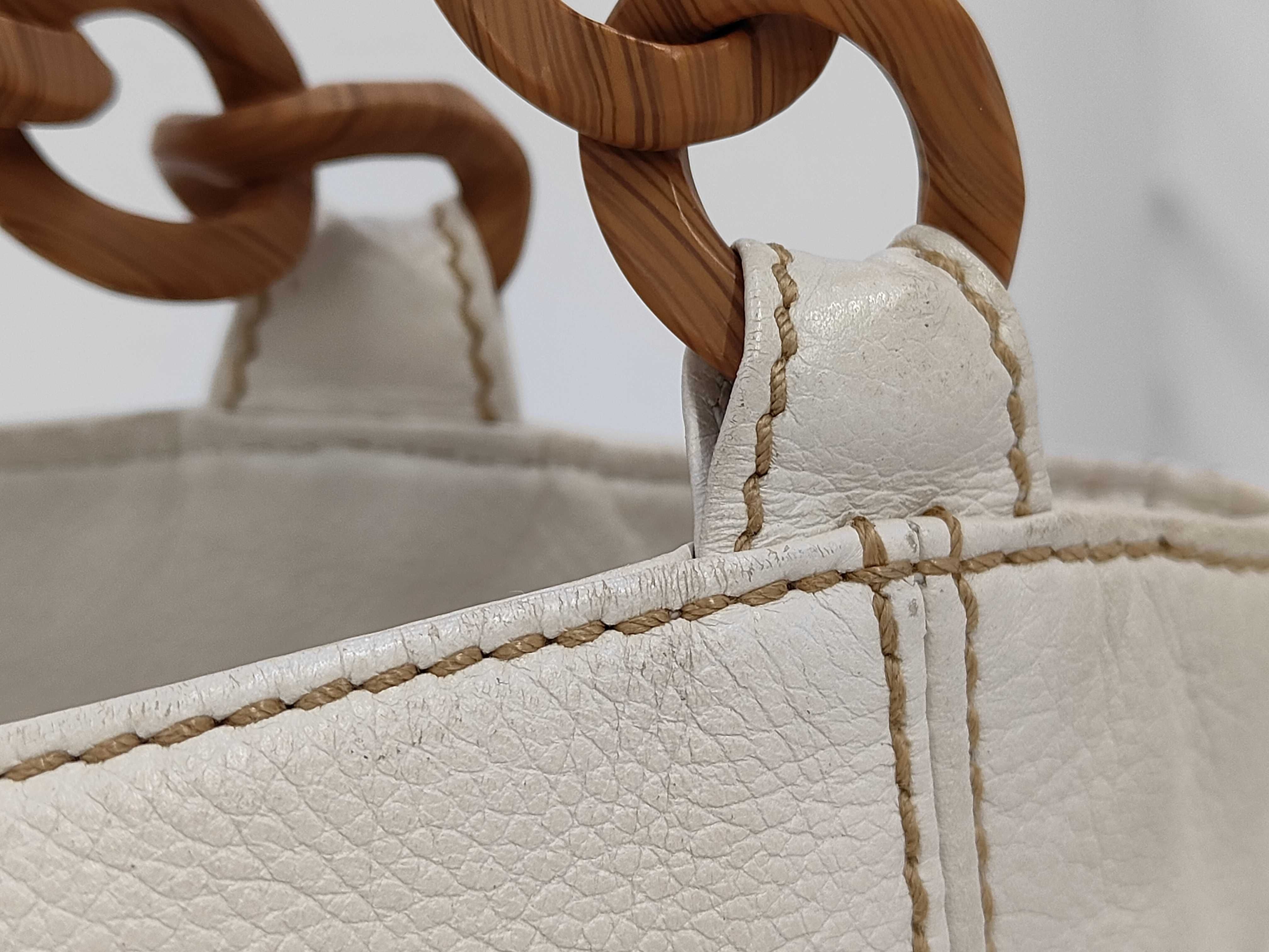 Coco Mark Wood-Style Chain Tote Bag — view 3