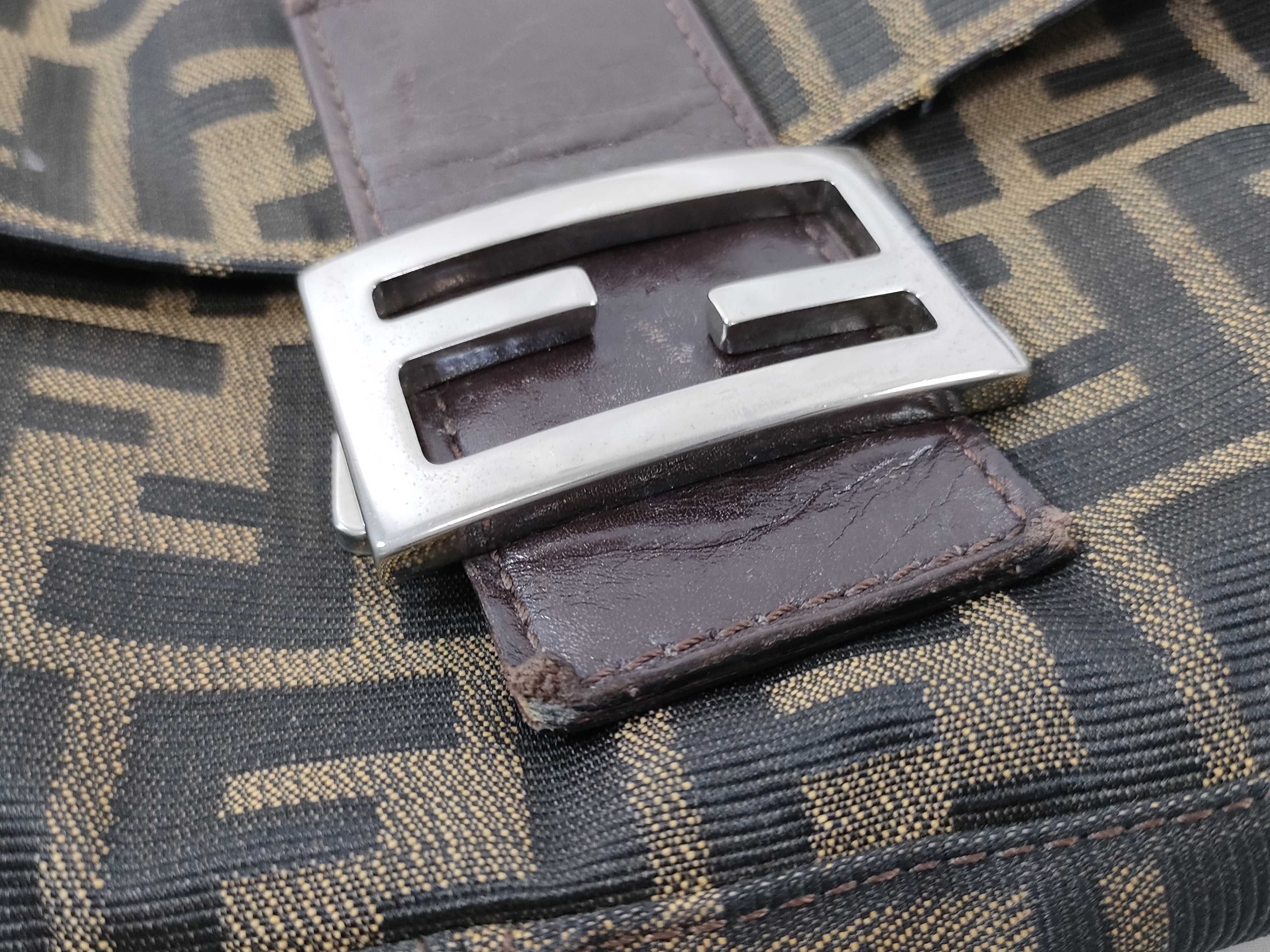 Zucca pattern brown Zucca pattern leather vintage shoulder bag — view 14