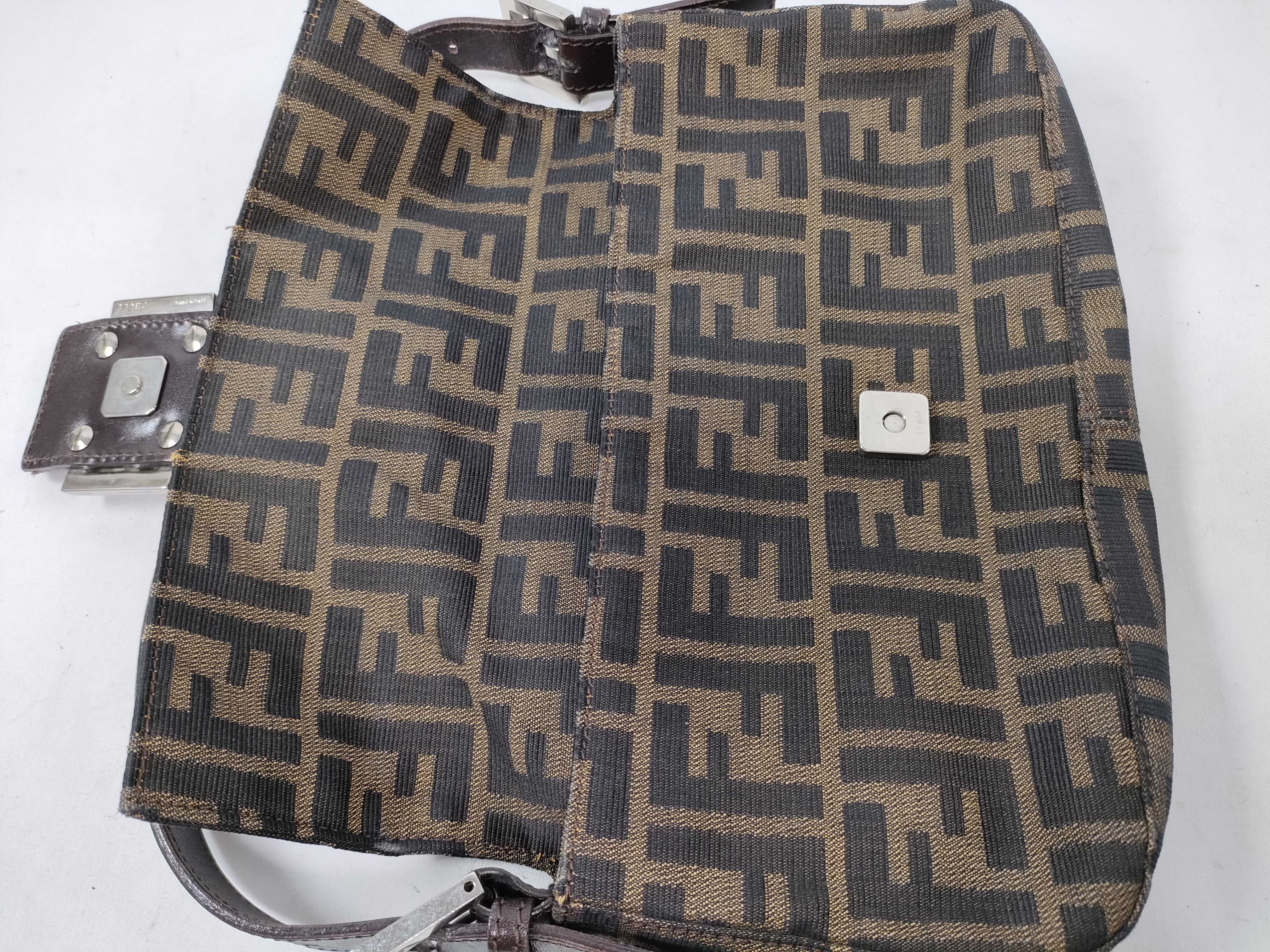 Zucca pattern brown Zucca pattern leather vintage shoulder bag — view 8