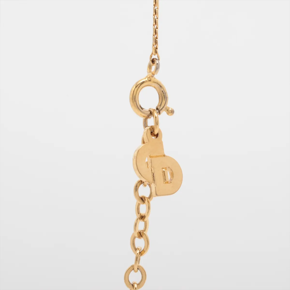 necklace, gold plated with rhinestones. Shows signs of wear, — view 3