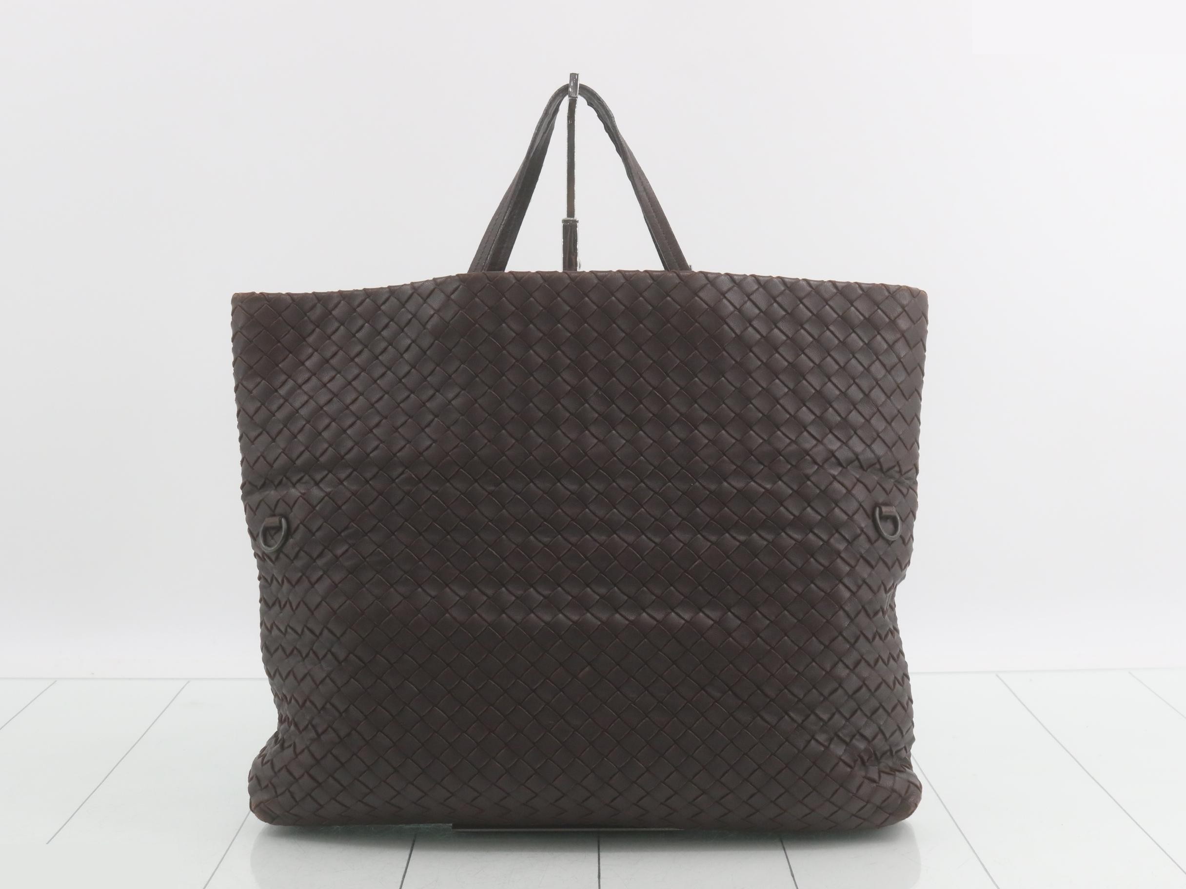 Intrecciato Leather 2-Way Tote Bag
