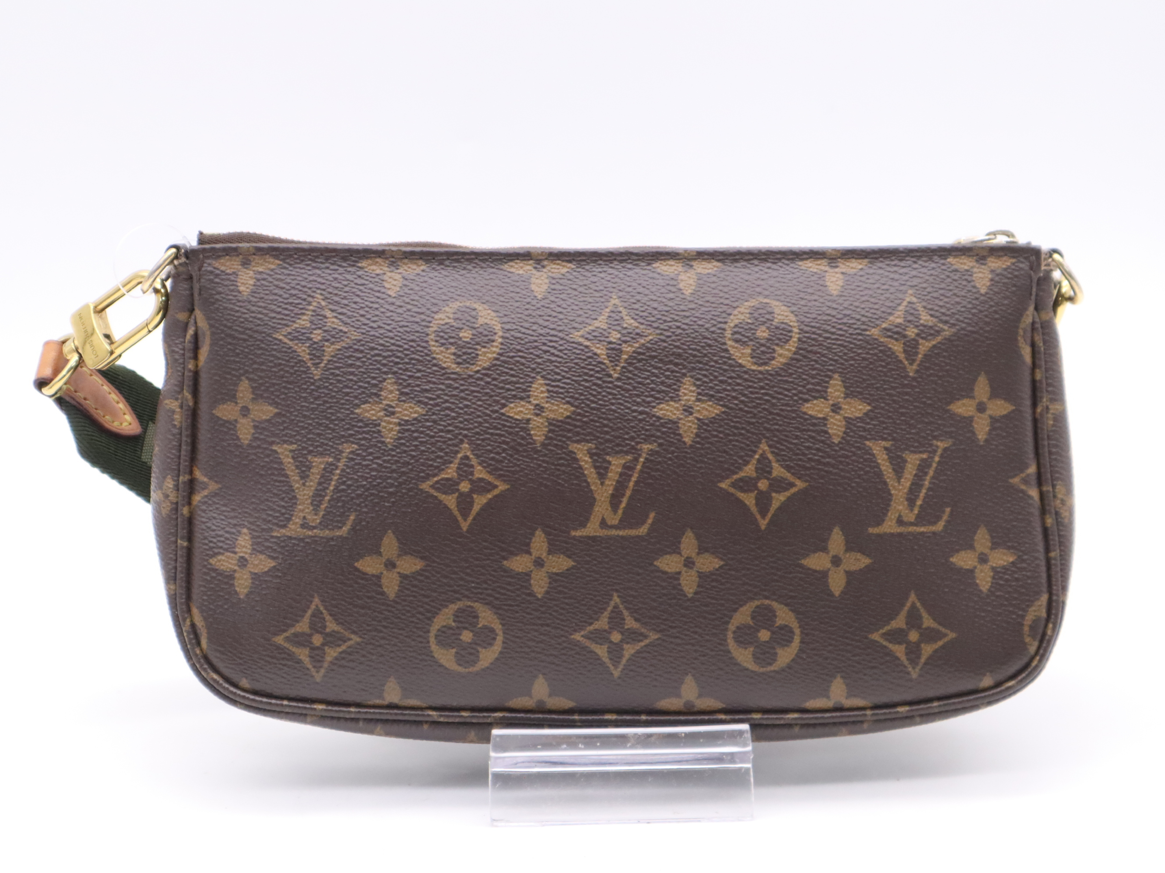 M44813 Monogram Multi Pochette Accessoires Khaki Shoulder Bag with 2 Shoulder Straps, 2 Pouches, and Dust Bag — view 2