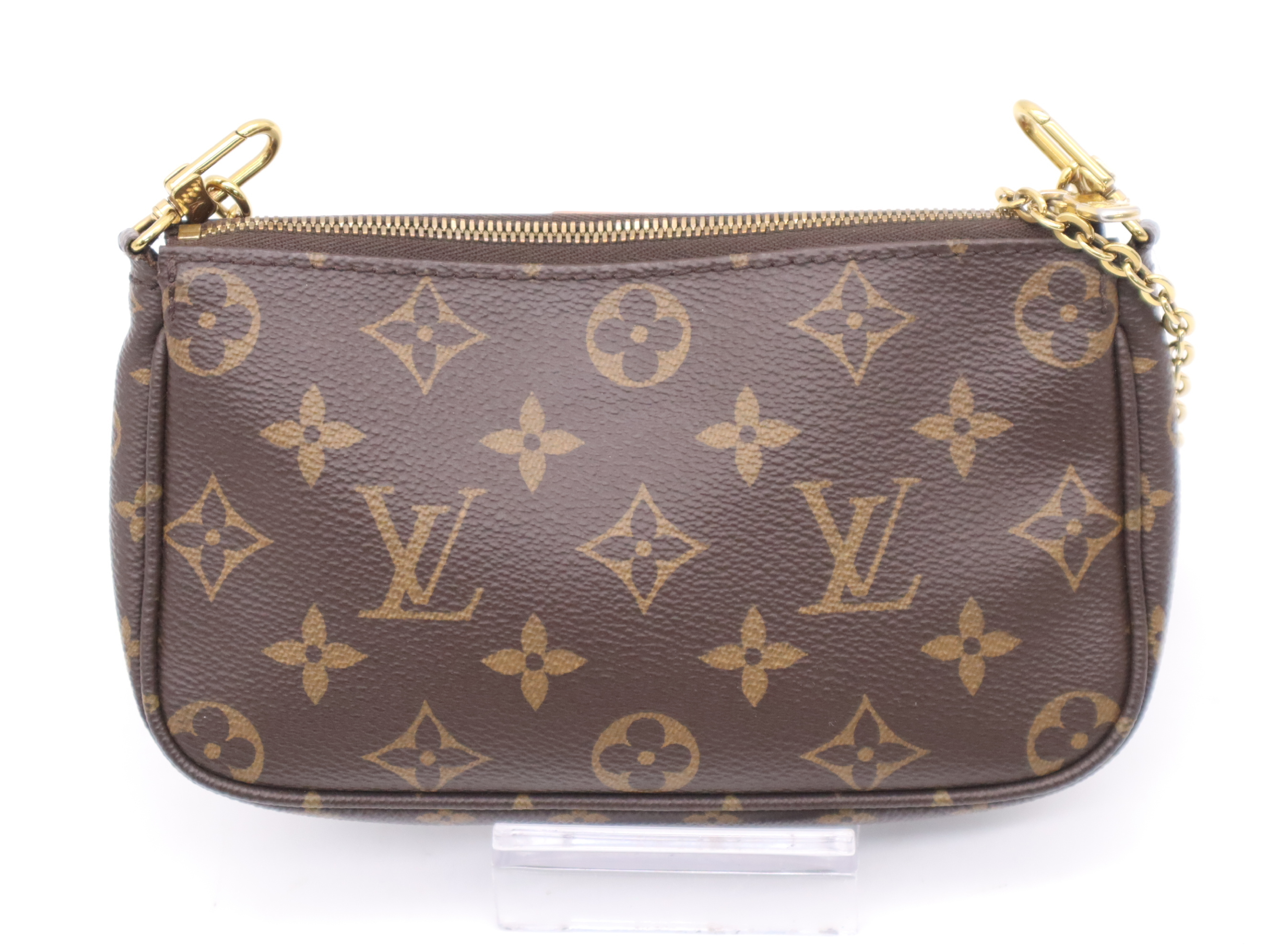 M44813 Monogram Multi Pochette Accessoires Khaki Shoulder Bag with 2 Shoulder Straps, 2 Pouches, and Dust Bag — view 11