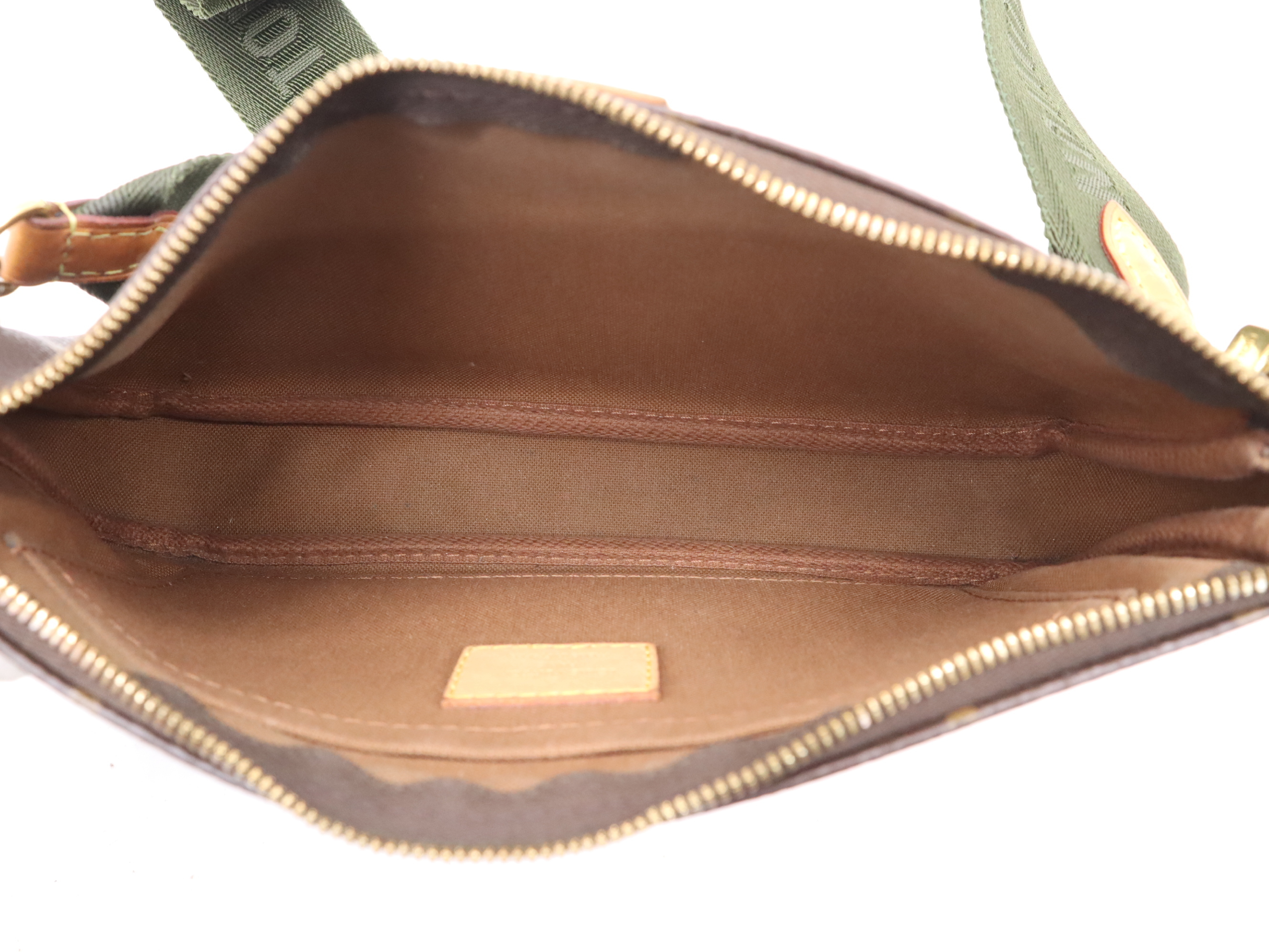 M44813 Monogram Multi Pochette Accessoires Khaki Shoulder Bag with 2 Shoulder Straps, 2 Pouches, and Dust Bag — view 9
