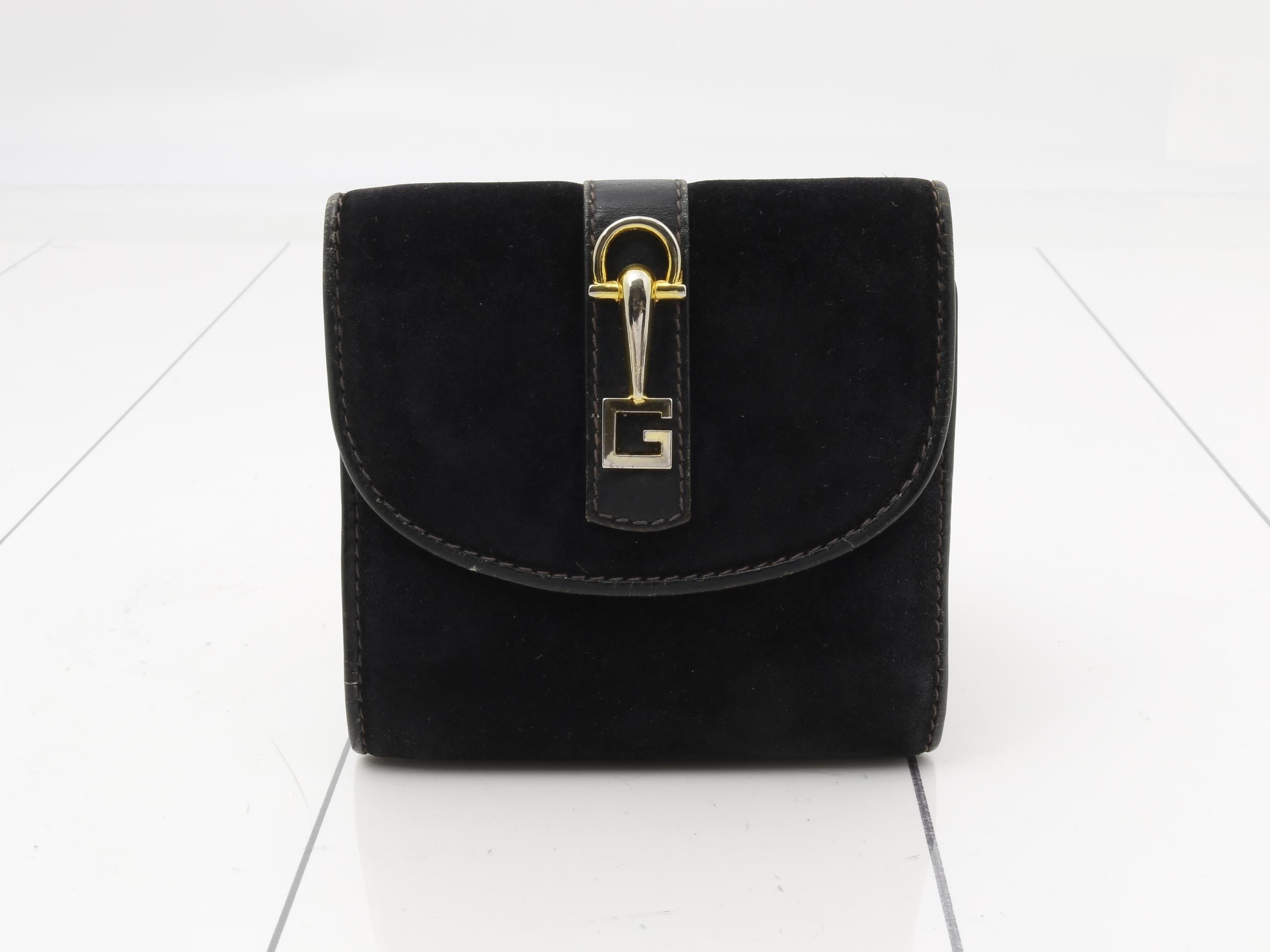 Old Gucci suede Jackie trifold wallet