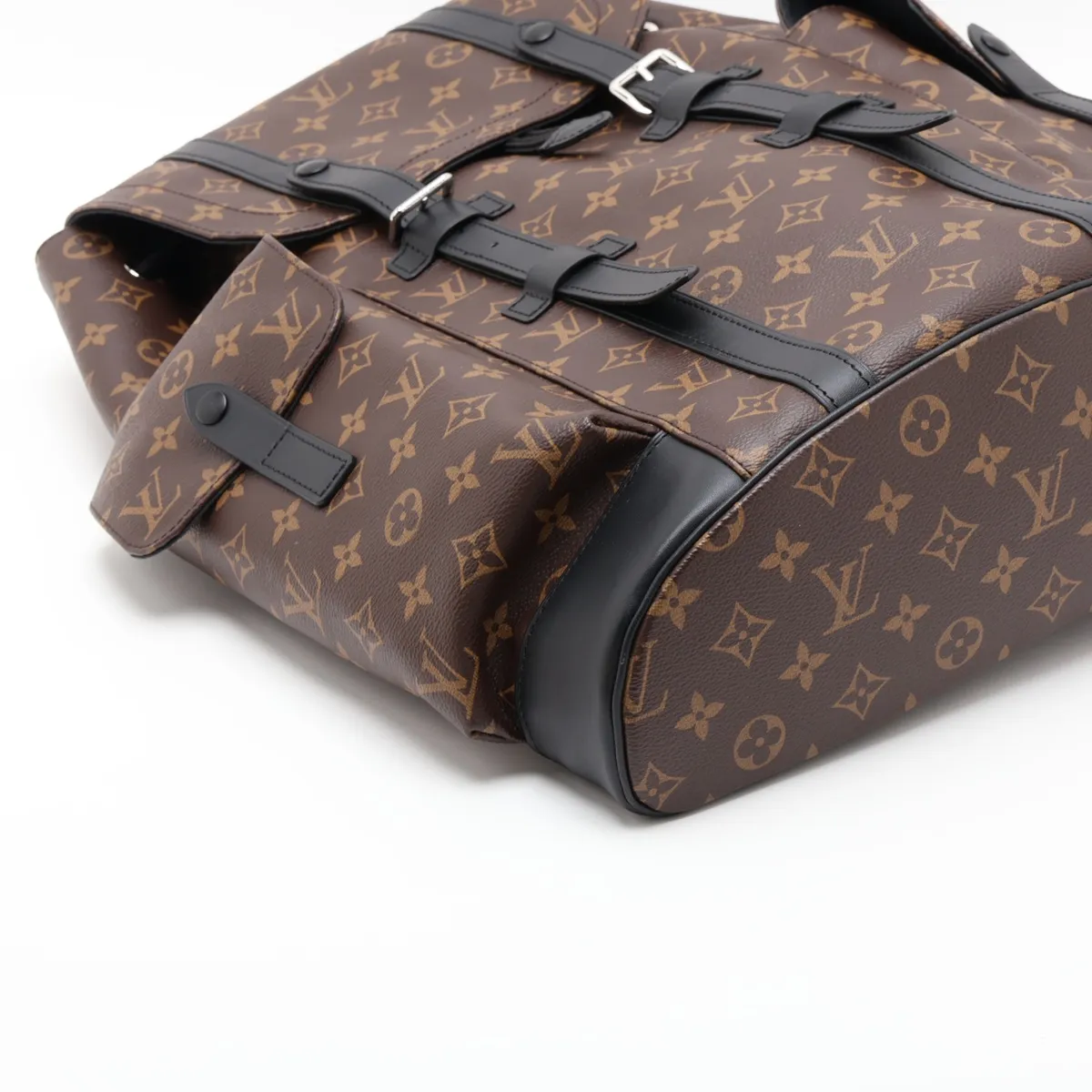 Monogram Macassar Christopher MM M43735 Brown x Black (RFID detected) — view 4