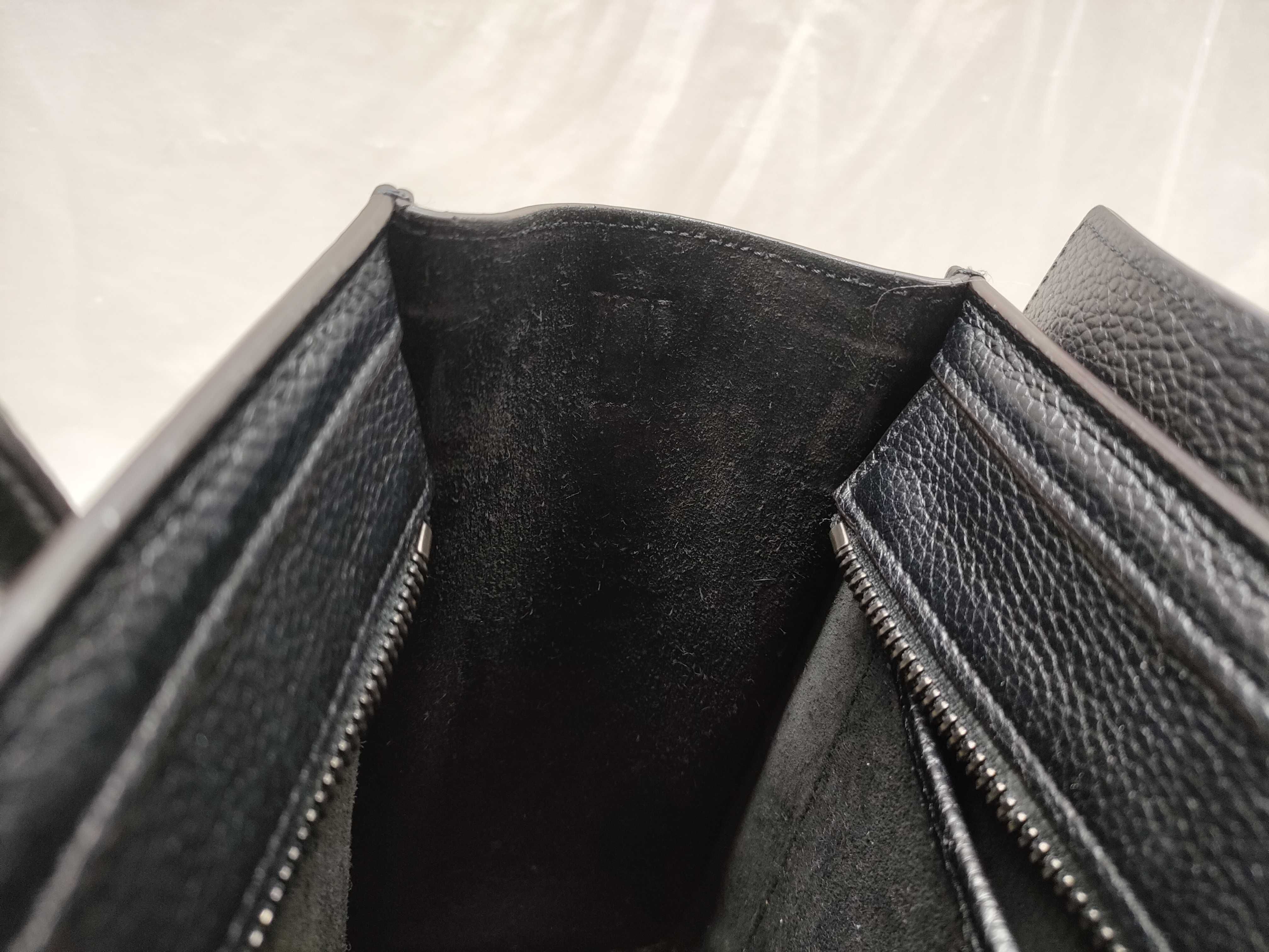 Luggage Nano Shopper Leather 2-Way Handbag, Black — view 14