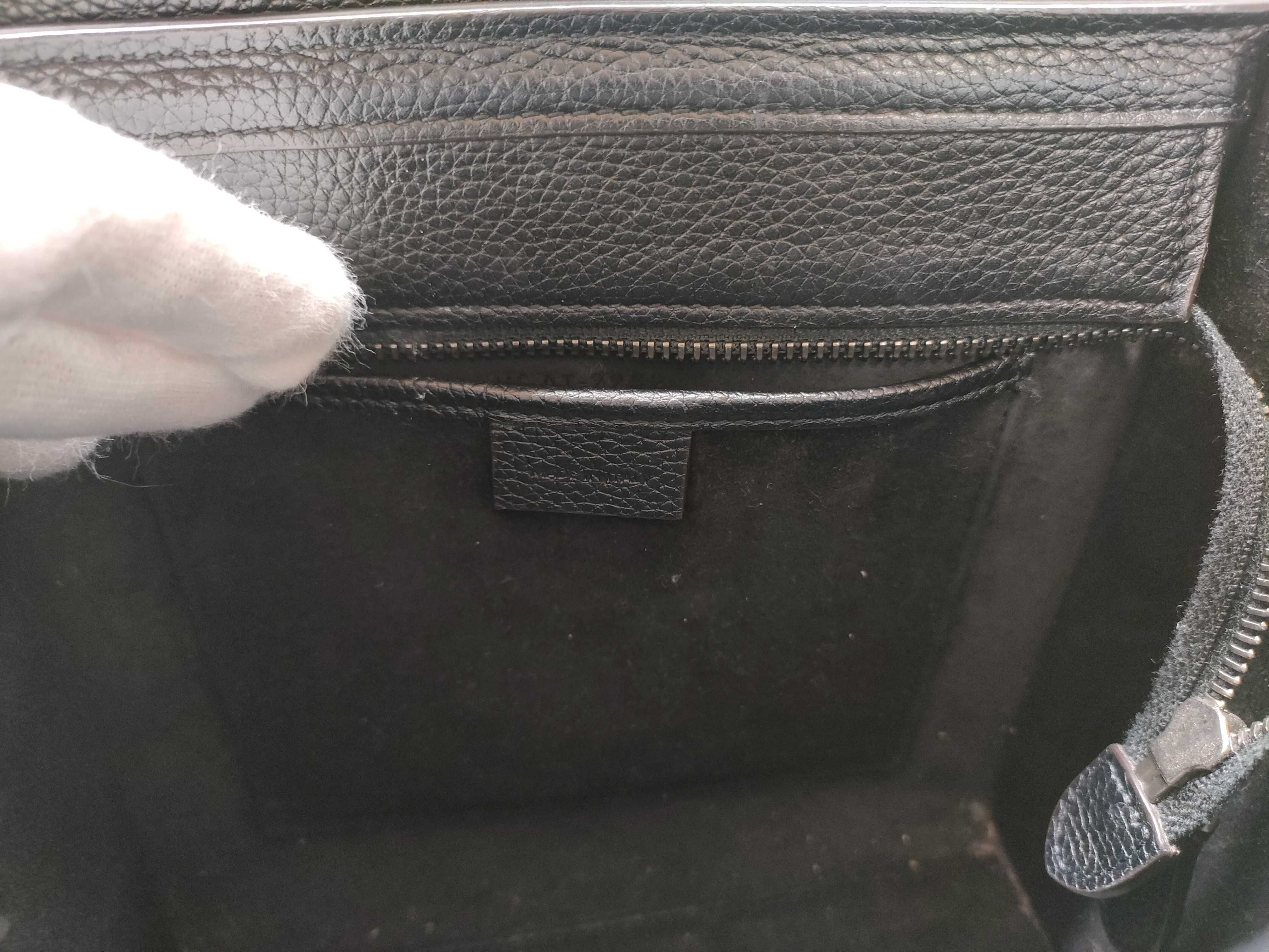 Luggage Nano Shopper Leather 2-Way Handbag, Black — view 15