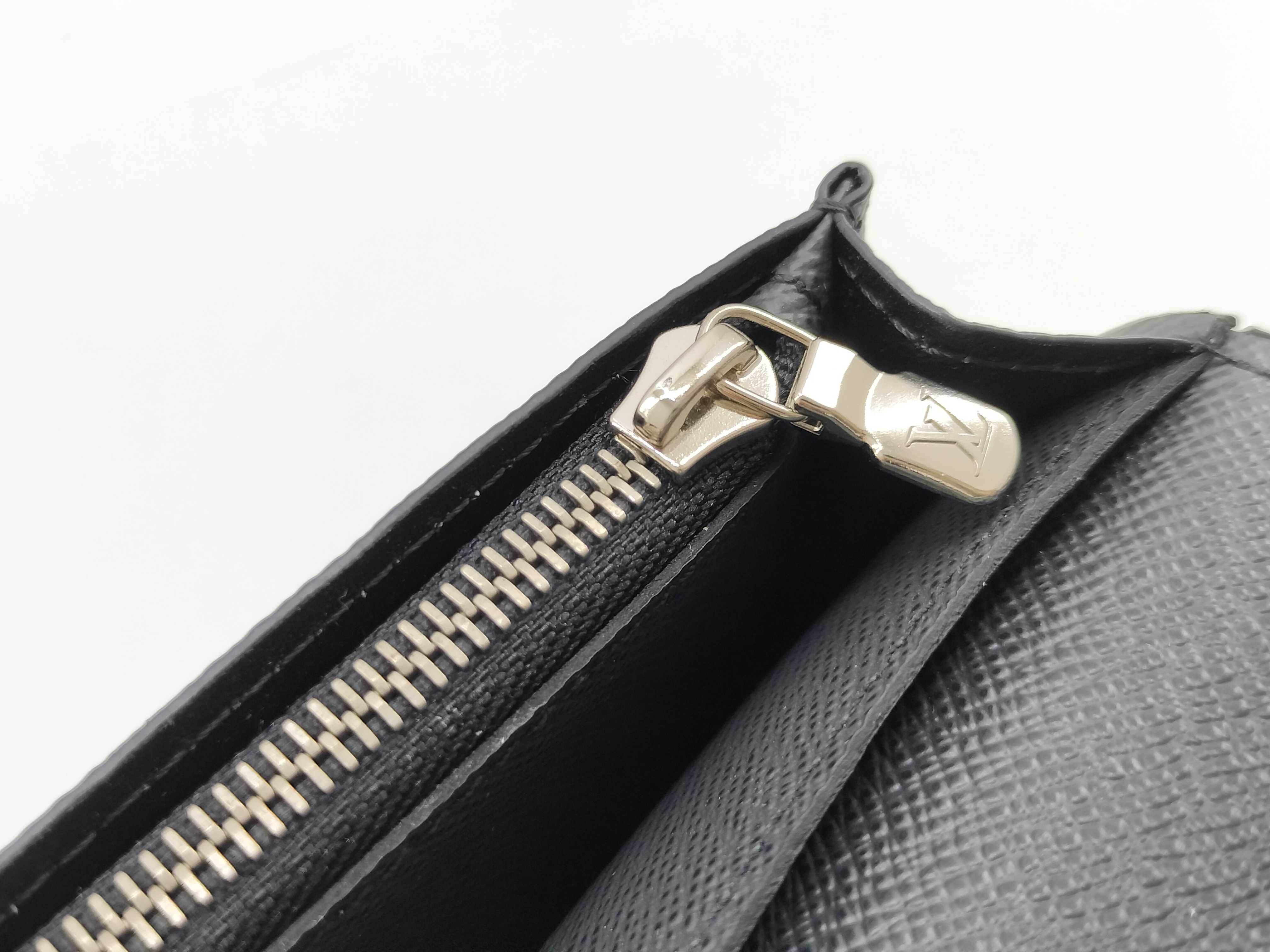 Taiga Leather Wallet, Taiga Brazza Stripe, Black, M64012 — view 11