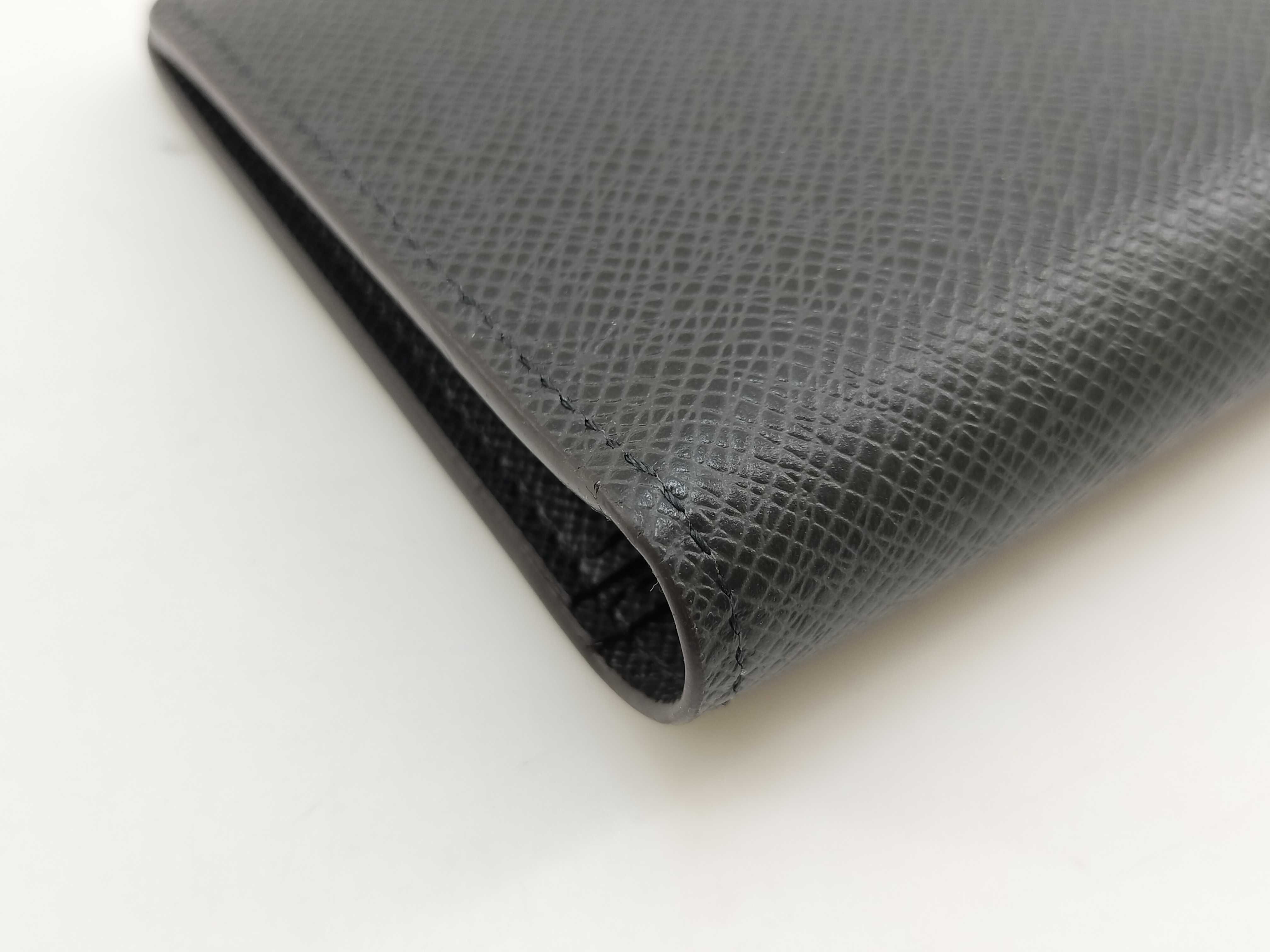 Taiga Leather Wallet, Taiga Brazza Stripe, Black, M64012 — view 6