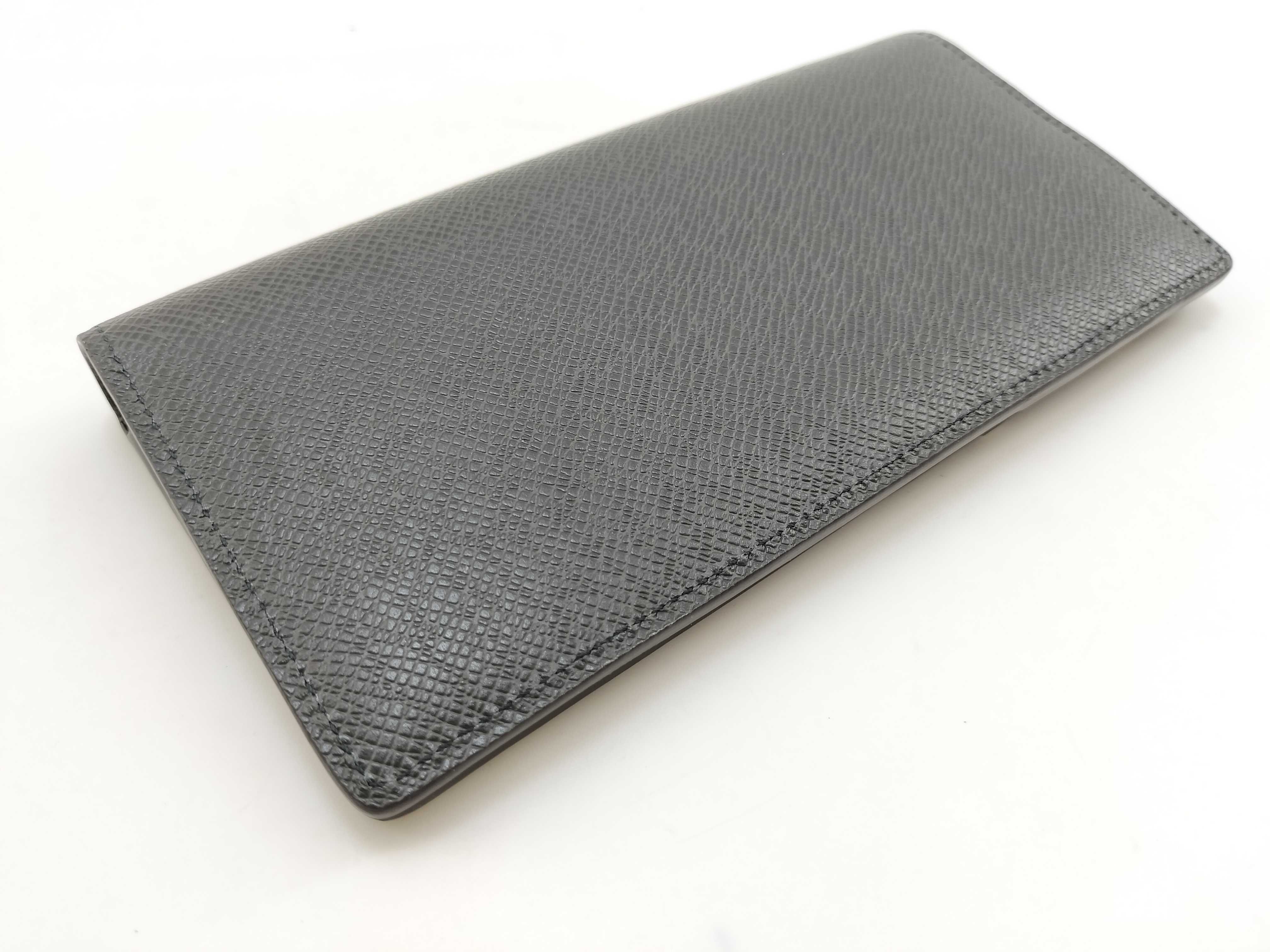 Taiga Leather Wallet, Taiga Brazza Stripe, Black, M64012 — view 7