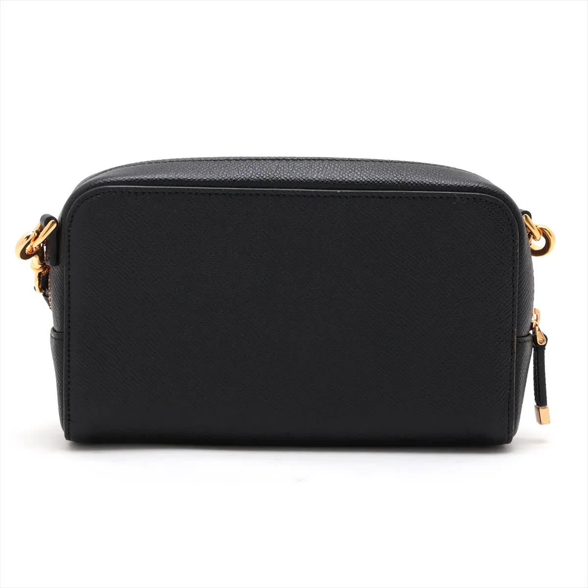Calo Double Pouch Leather Shoulder Bag Black — view 2