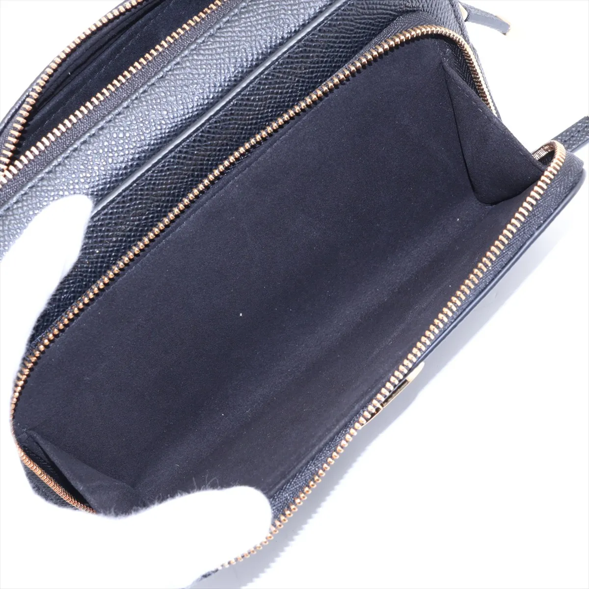 Calo Double Pouch Leather Shoulder Bag Black — view 7
