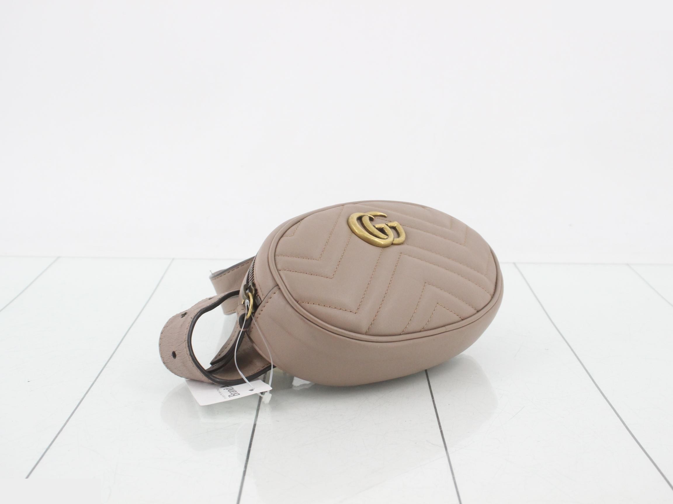 Marmont Beige Leather Waist Belt Bag — view 5