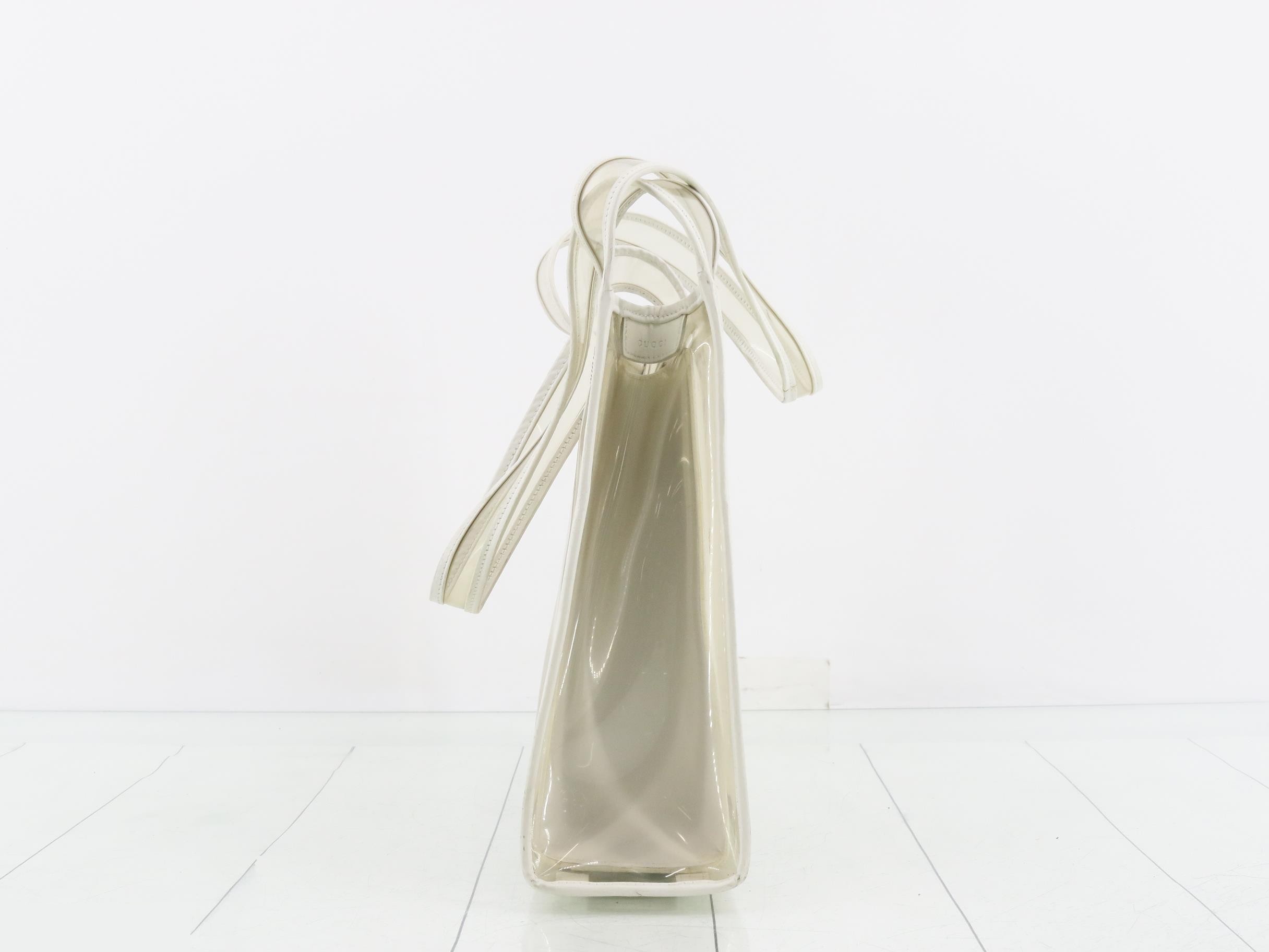 White vinyl tote bag — view 3