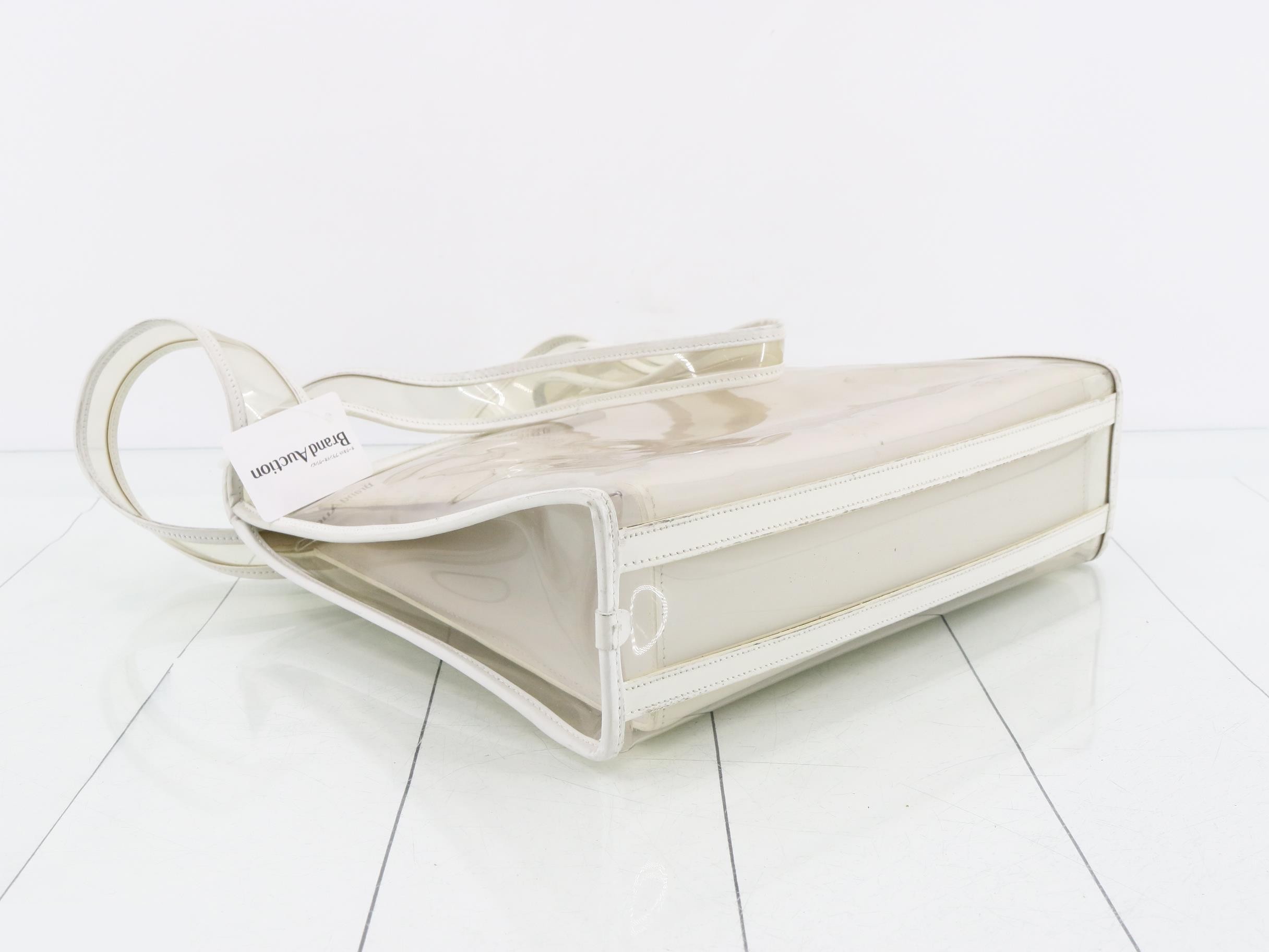 White vinyl tote bag — view 5