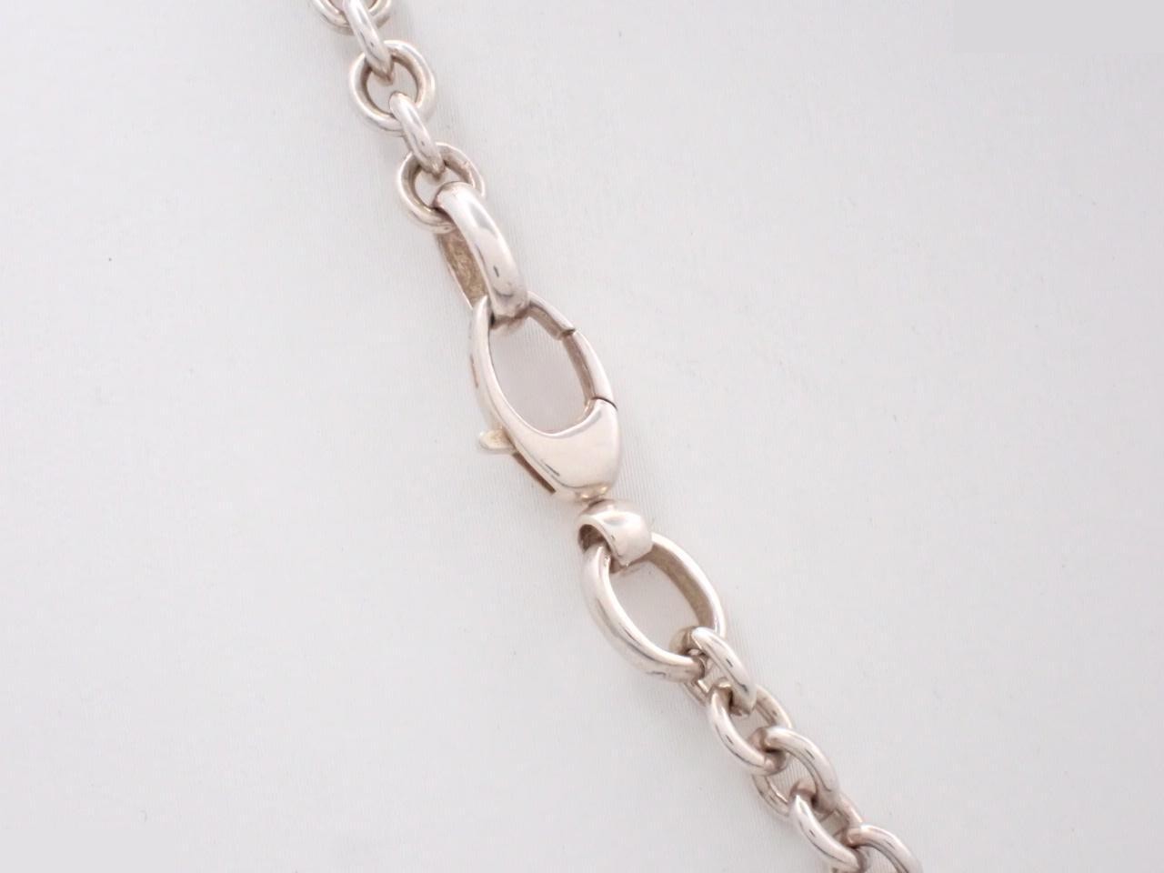 Interlocking Necklace, 925 sterling silver, 28.4g, chain approximately 40cm — view 2