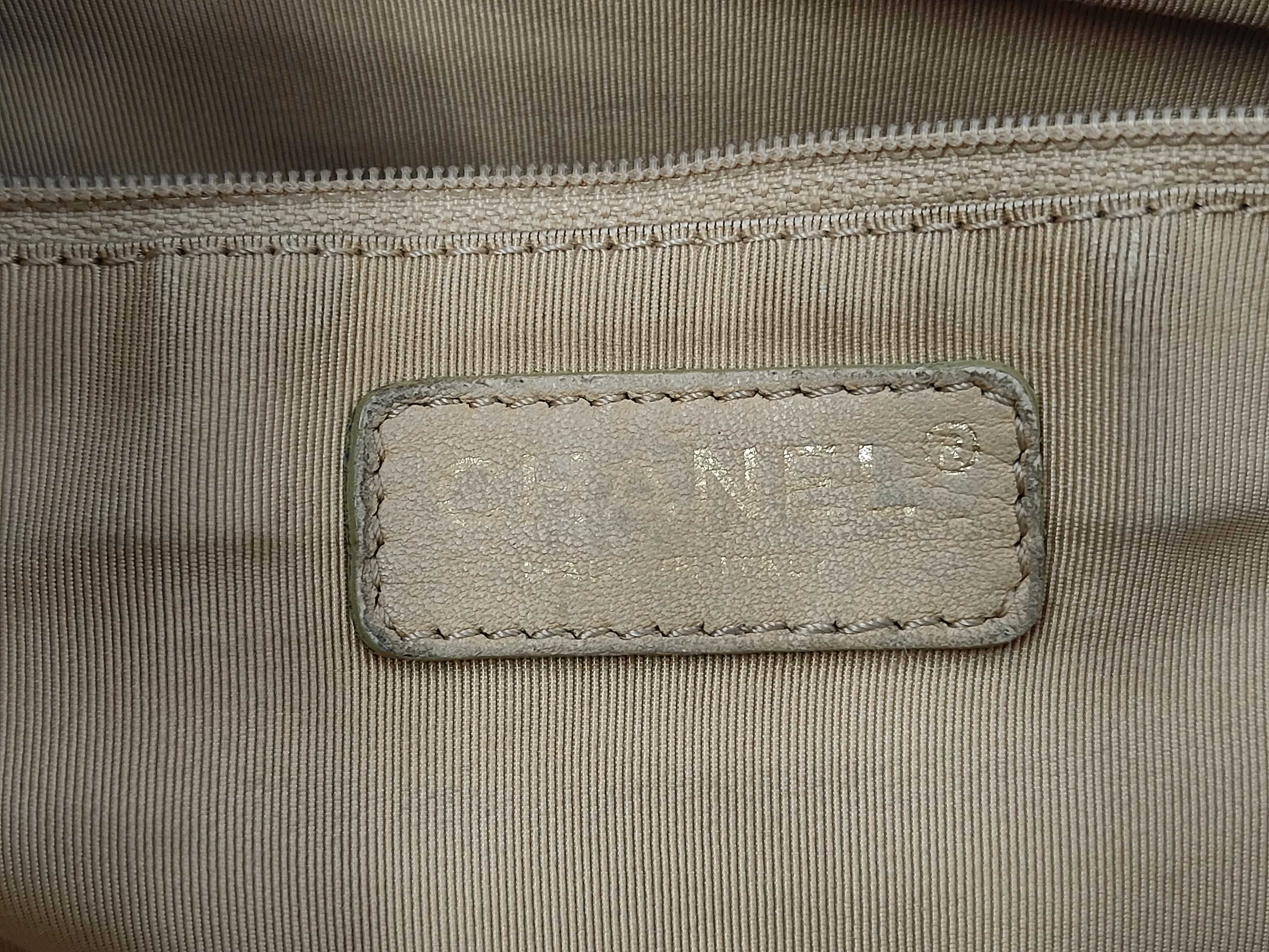 Executive Tote, Gold Hardware, 2-way Tote Bag/Shoulder Bag, Serial Number 9, Beige Handbag — view 9