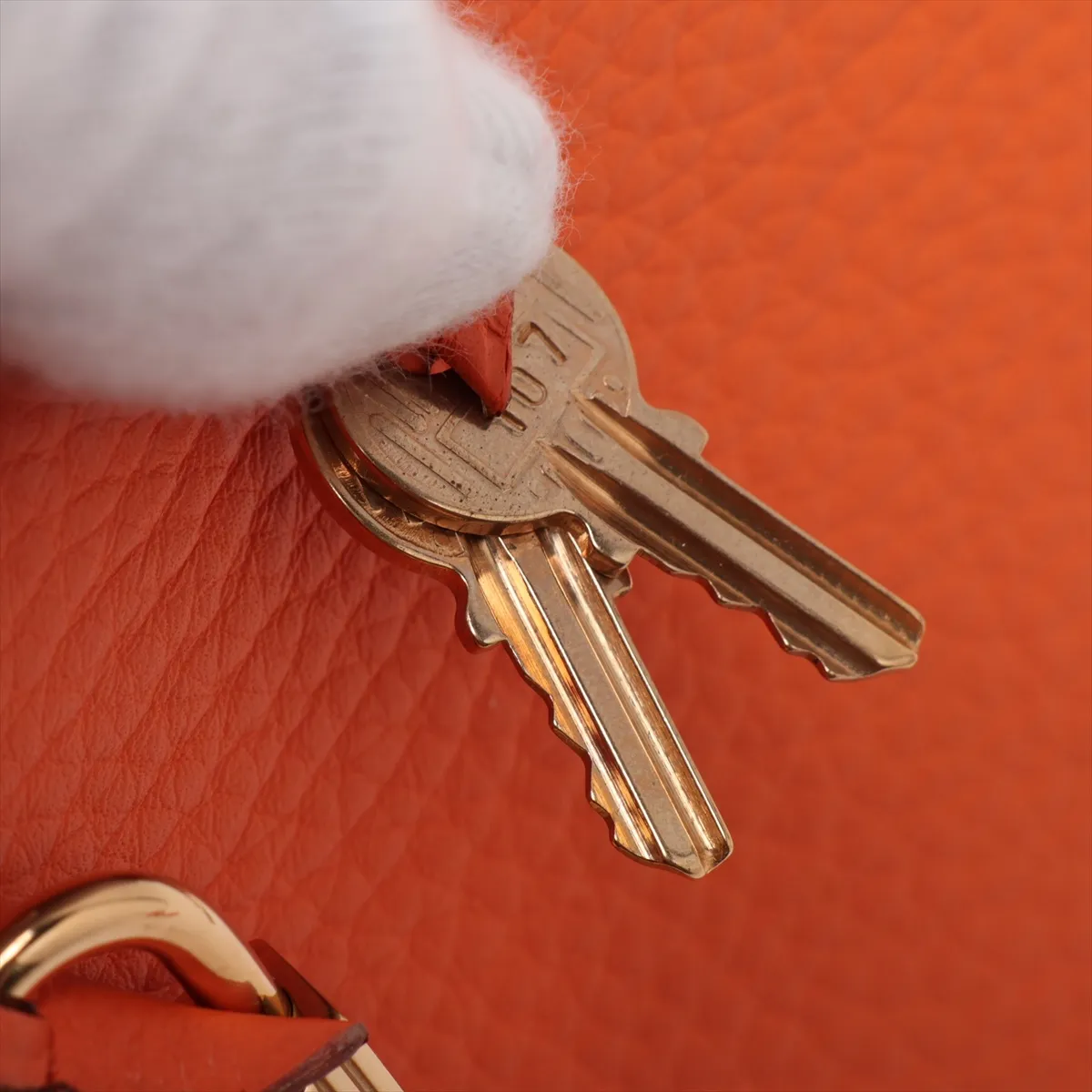 [Individually packaged] Hermes Kelly 32 Retournée Taurillon Clemence Orange Gold Hardware B: 1998 — view 13