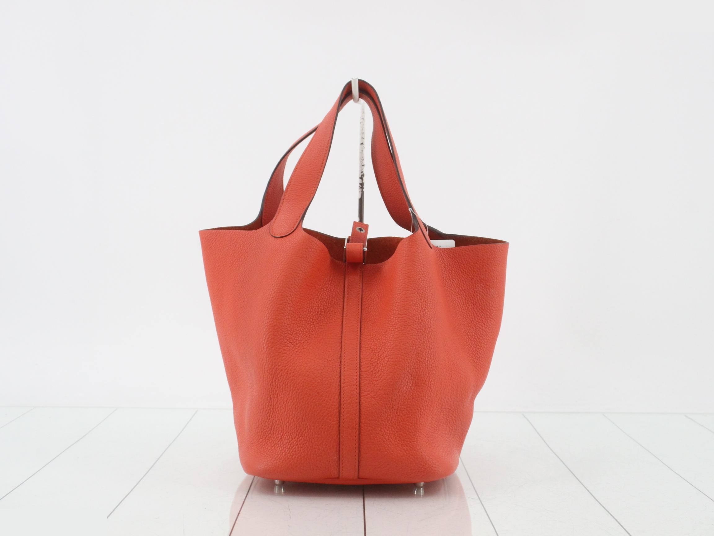 Picotin Lock MM Leather Handbag, D Stamp — view 2