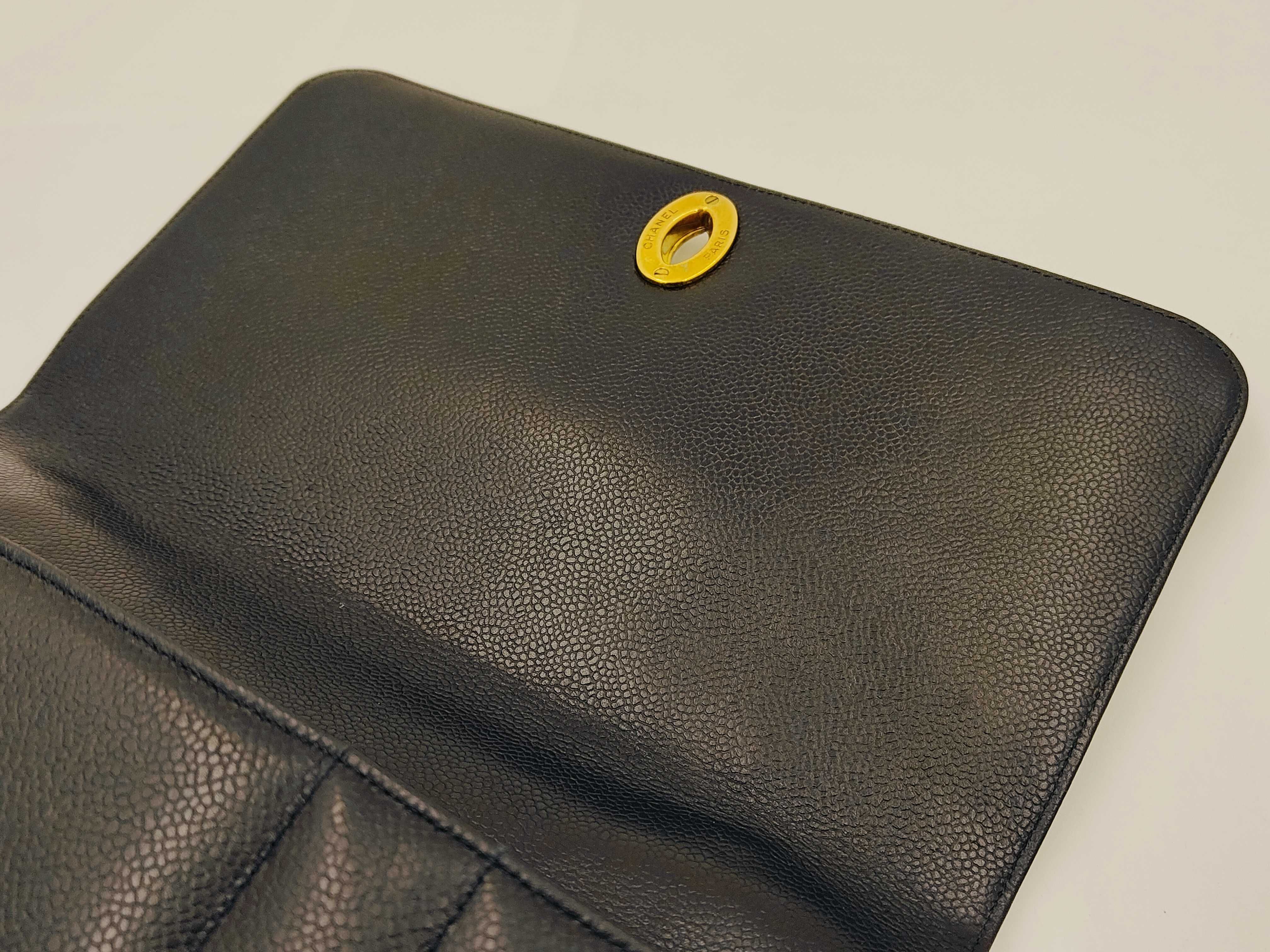 Mademoiselle caviar skin handbag black gold hardware 3354188 handbag — view 11