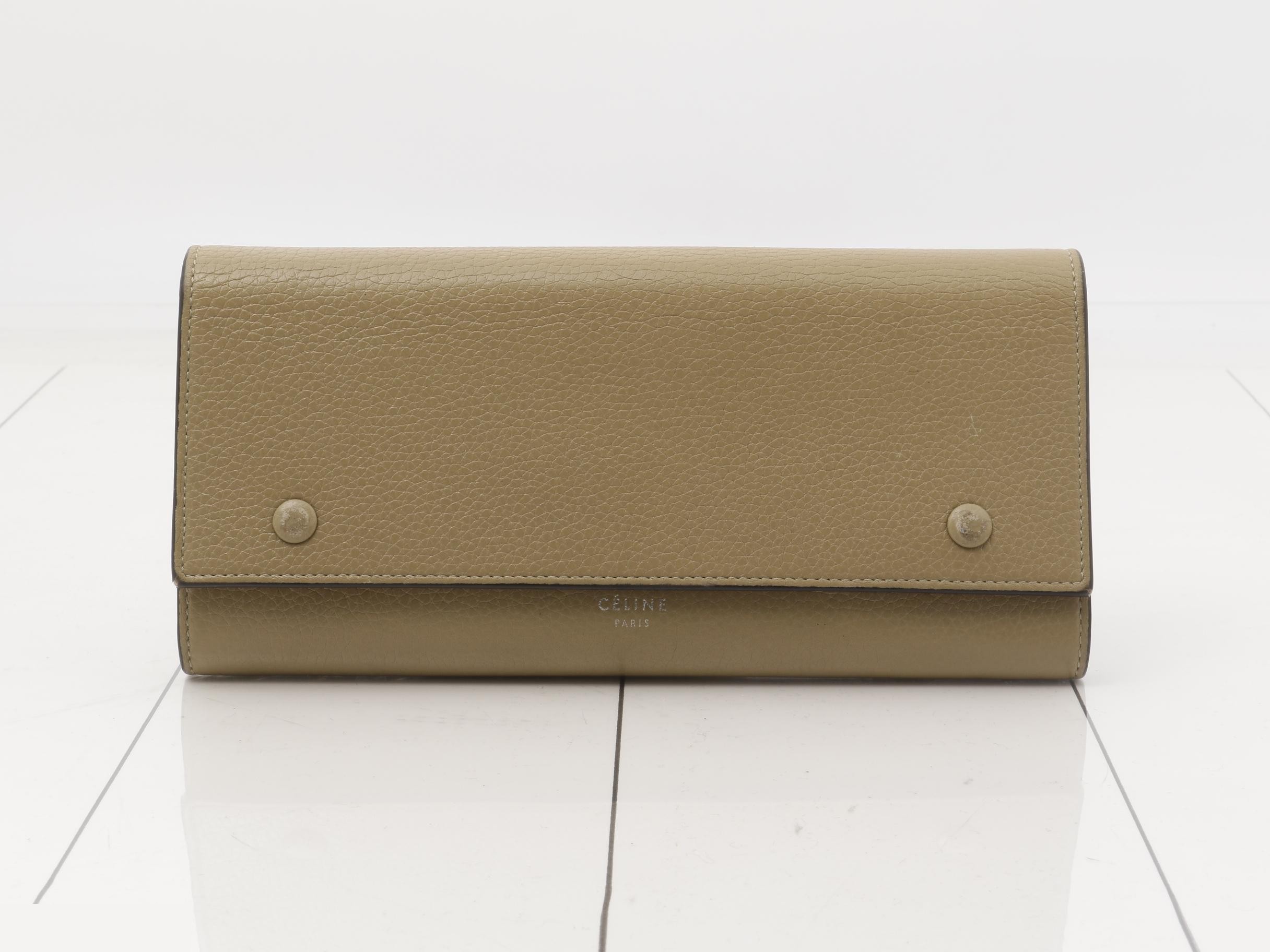 Large flap long wallet