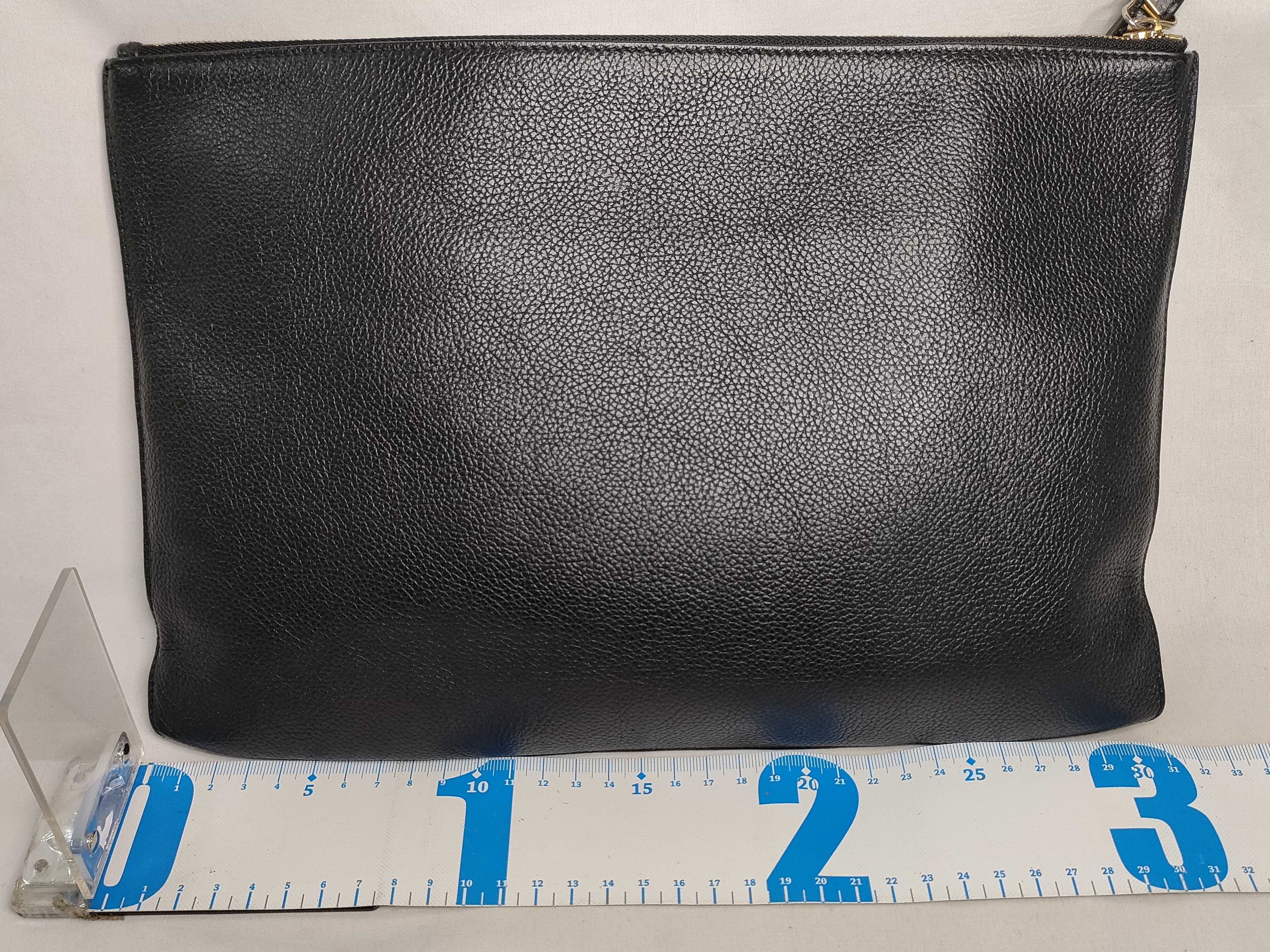 Ville Calfskin Leather Clutch Bag — view 2