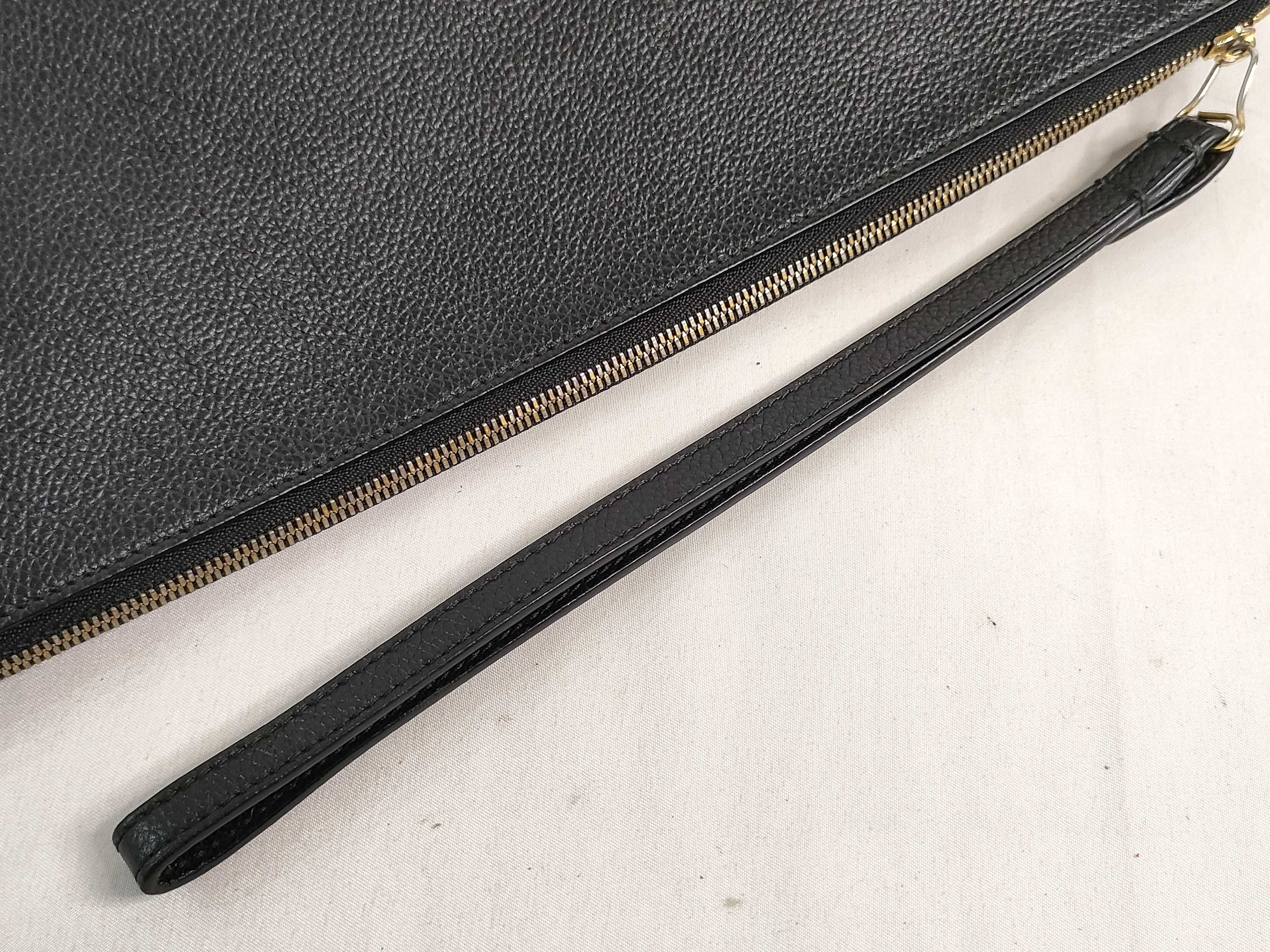 Ville Calfskin Leather Clutch Bag — view 3
