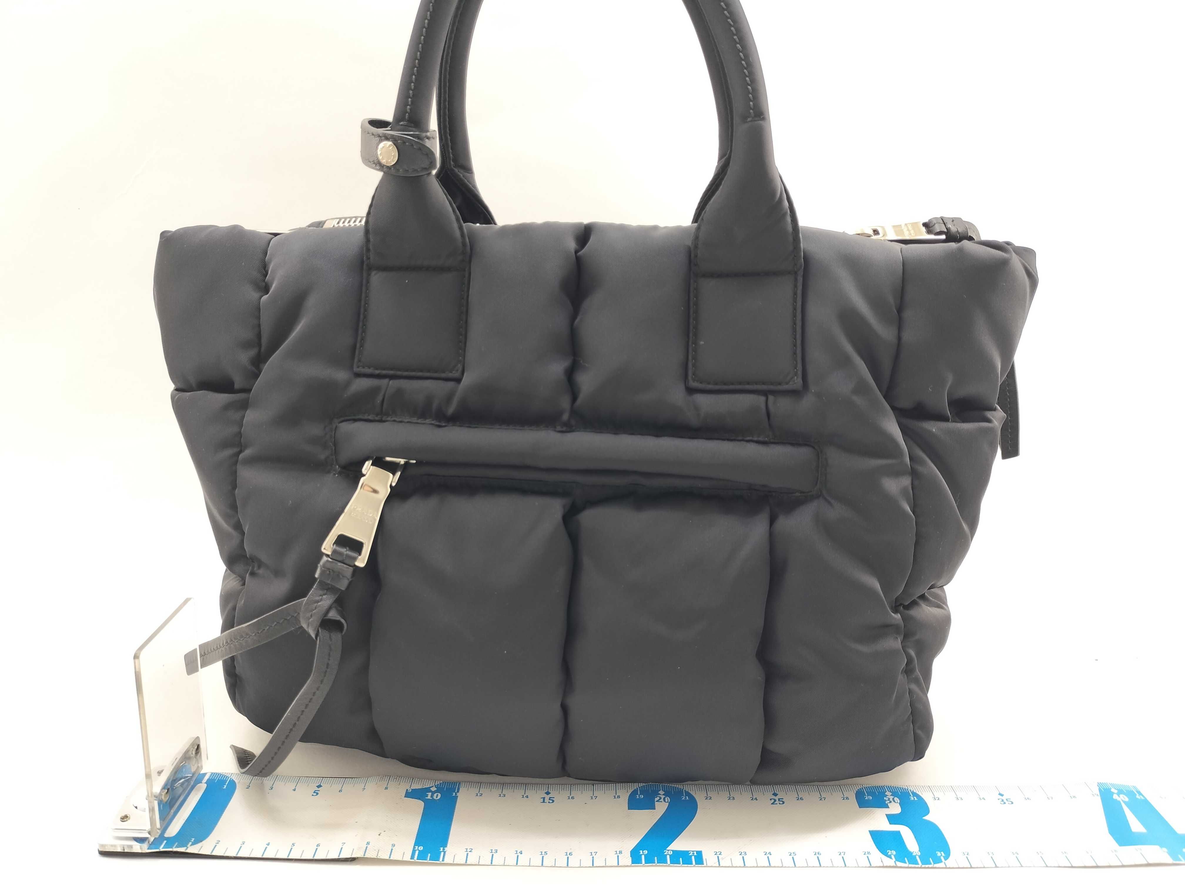 Nylon Prada Tessuto Bomber Nylon x Leather 2-Way Handbag Black BN2636 Handbag — view 2
