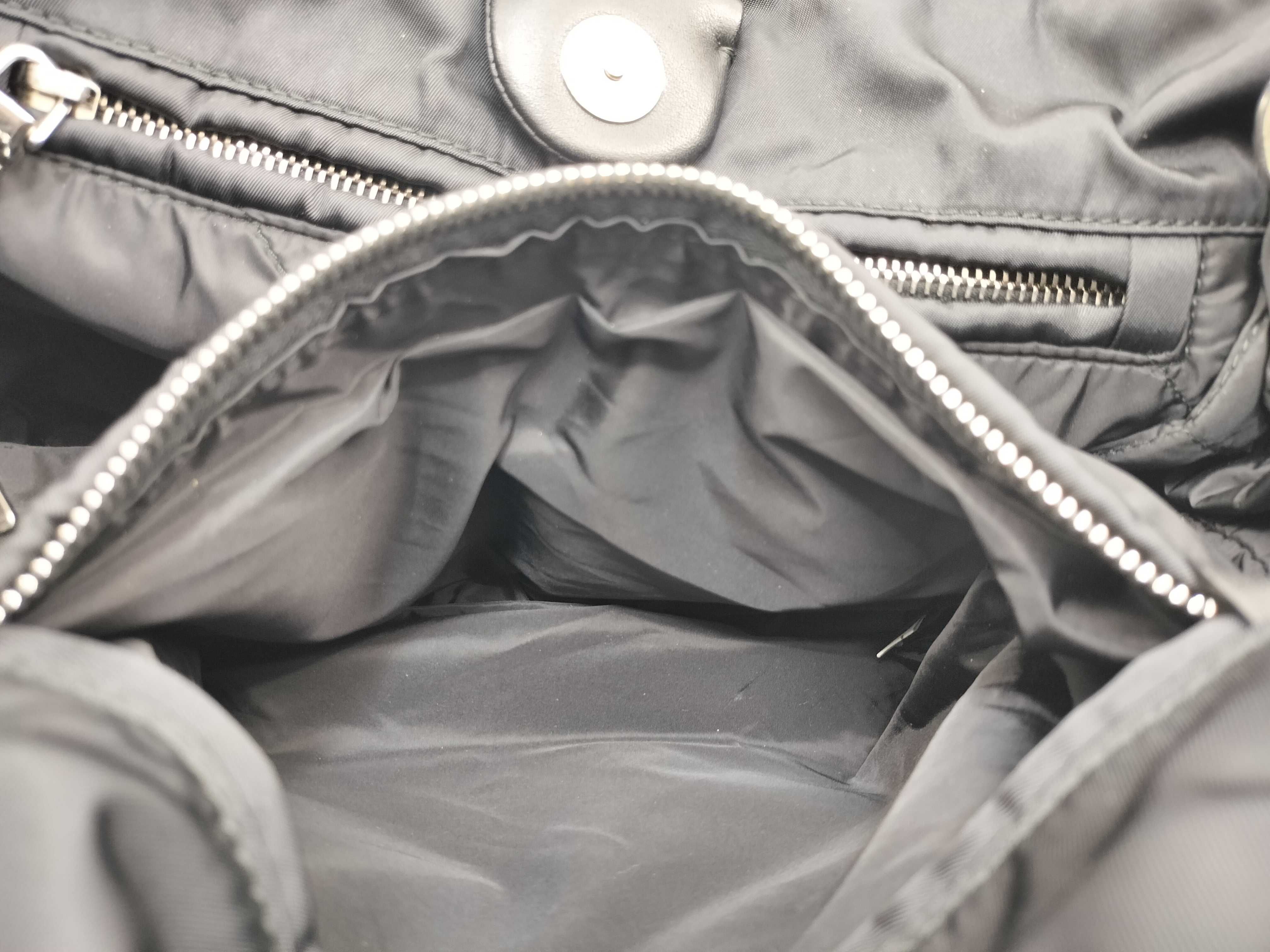 Nylon Prada Tessuto Bomber Nylon x Leather 2-Way Handbag Black BN2636 Handbag — view 13