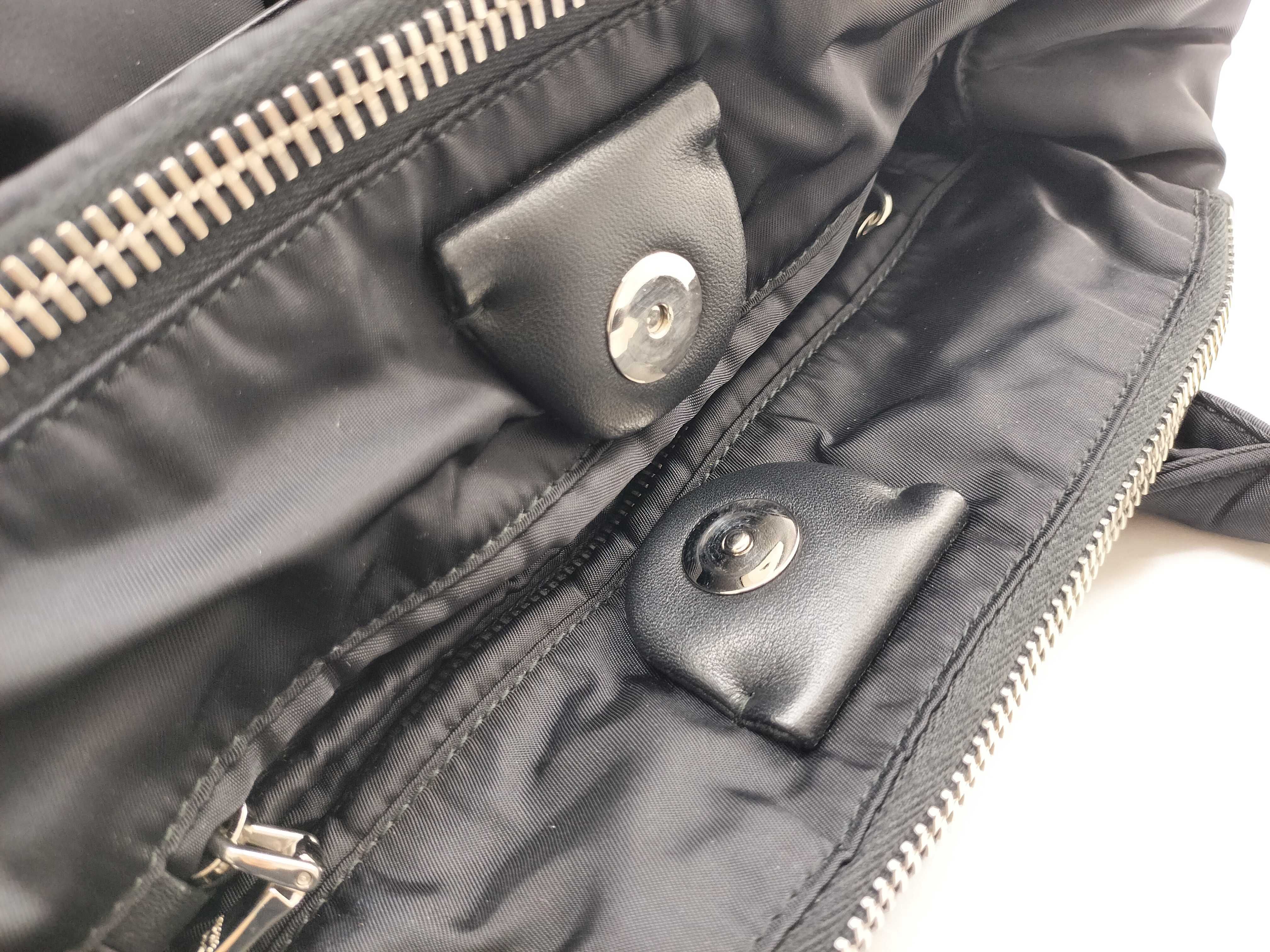 Nylon Prada Tessuto Bomber Nylon x Leather 2-Way Handbag Black BN2636 Handbag — view 15