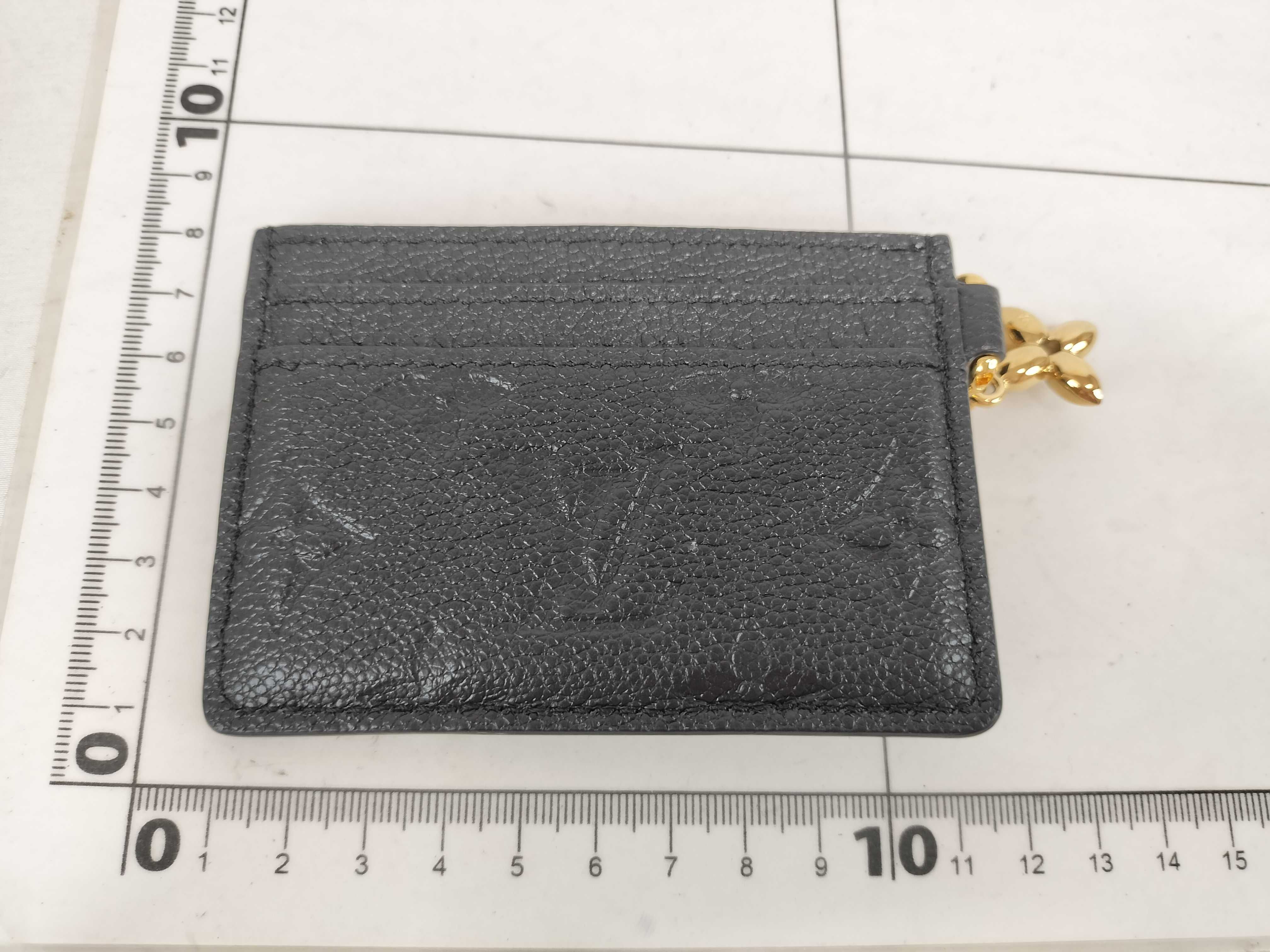 Monogram Portecarte LV Charm Card Case, Black (Card Case/Pass Case/Business Card Holder) — view 2