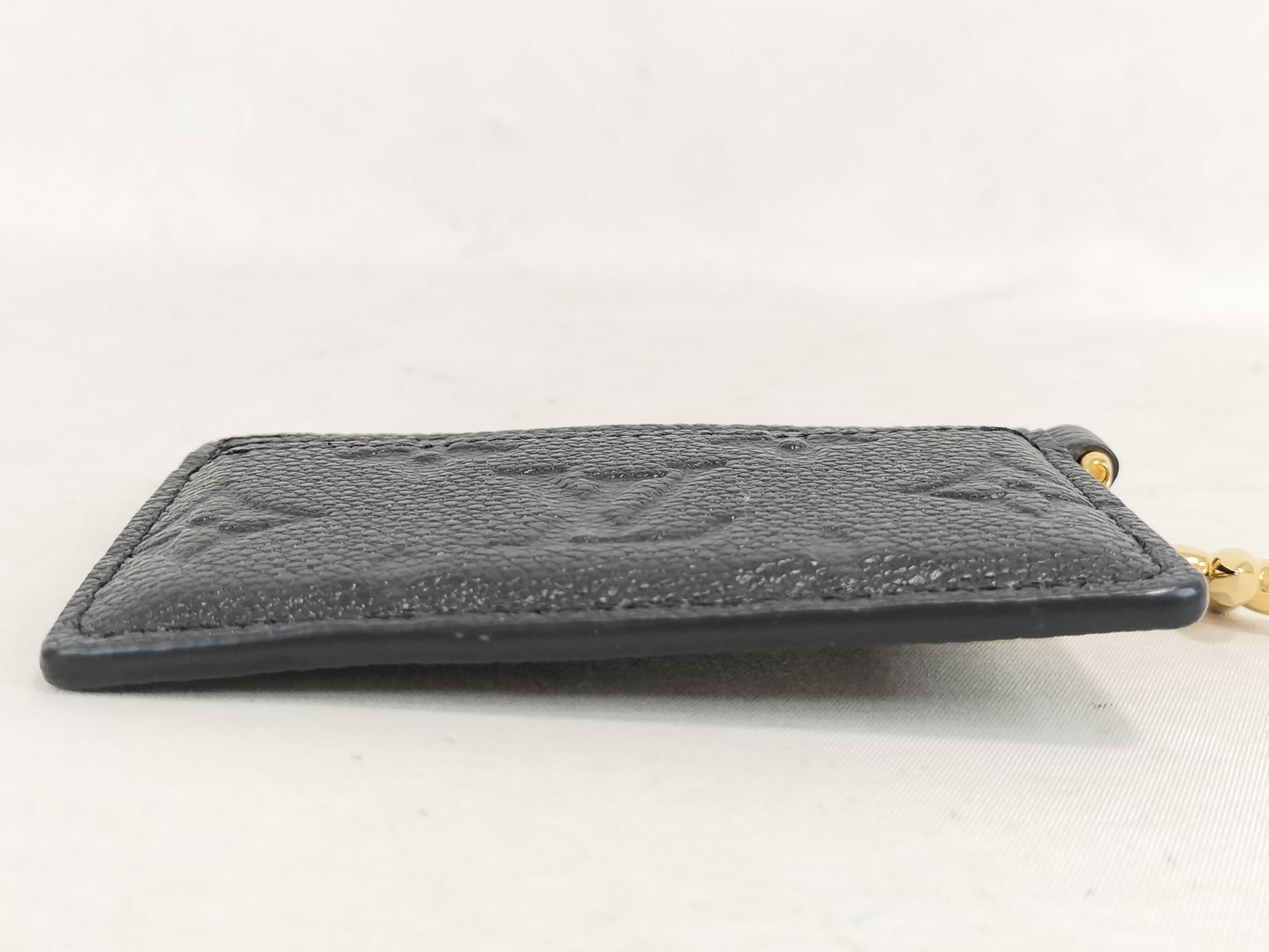Monogram Portecarte LV Charm Card Case, Black (Card Case/Pass Case/Business Card Holder) — view 3