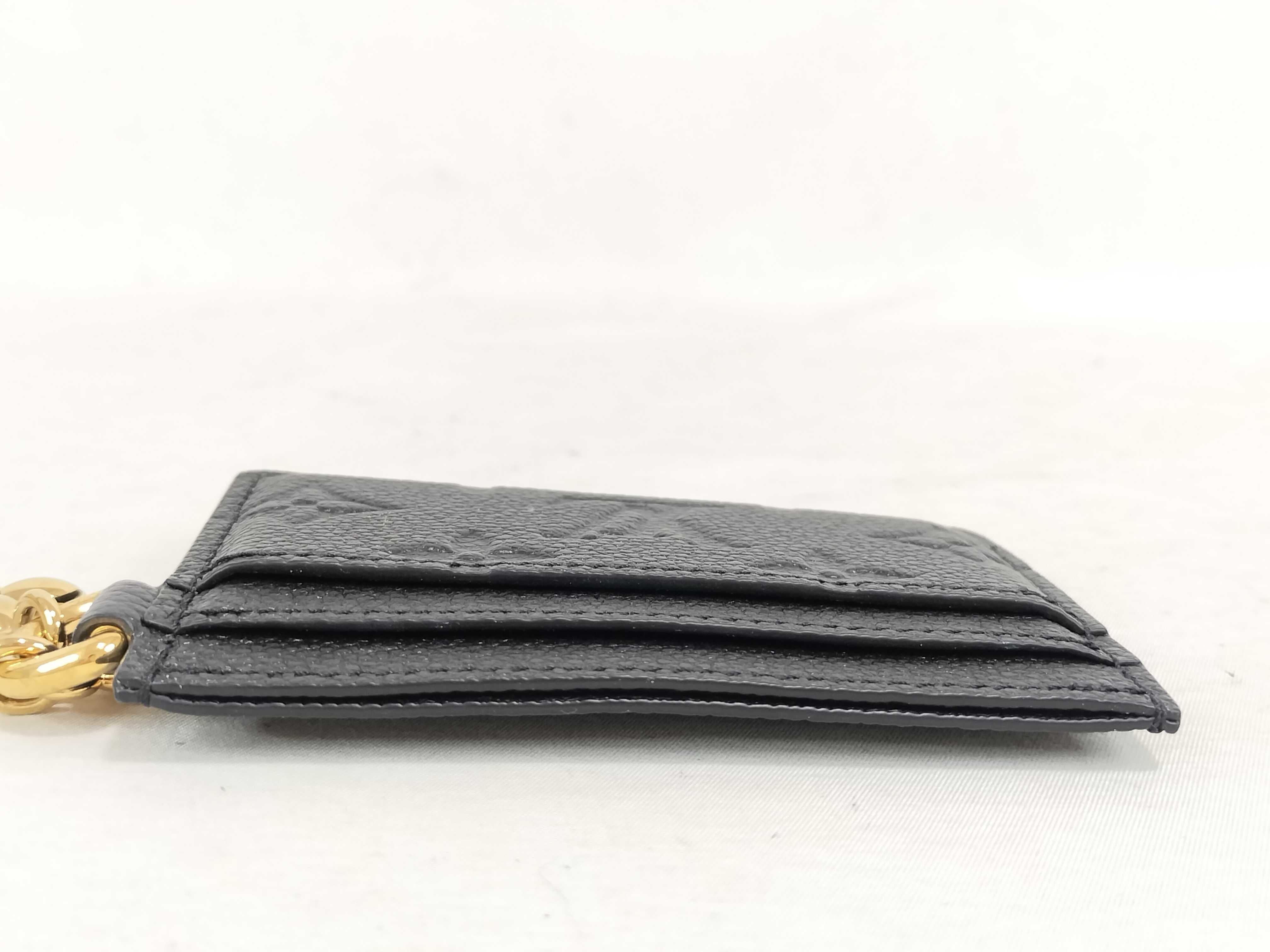 Monogram Portecarte LV Charm Card Case, Black (Card Case/Pass Case/Business Card Holder) — view 6