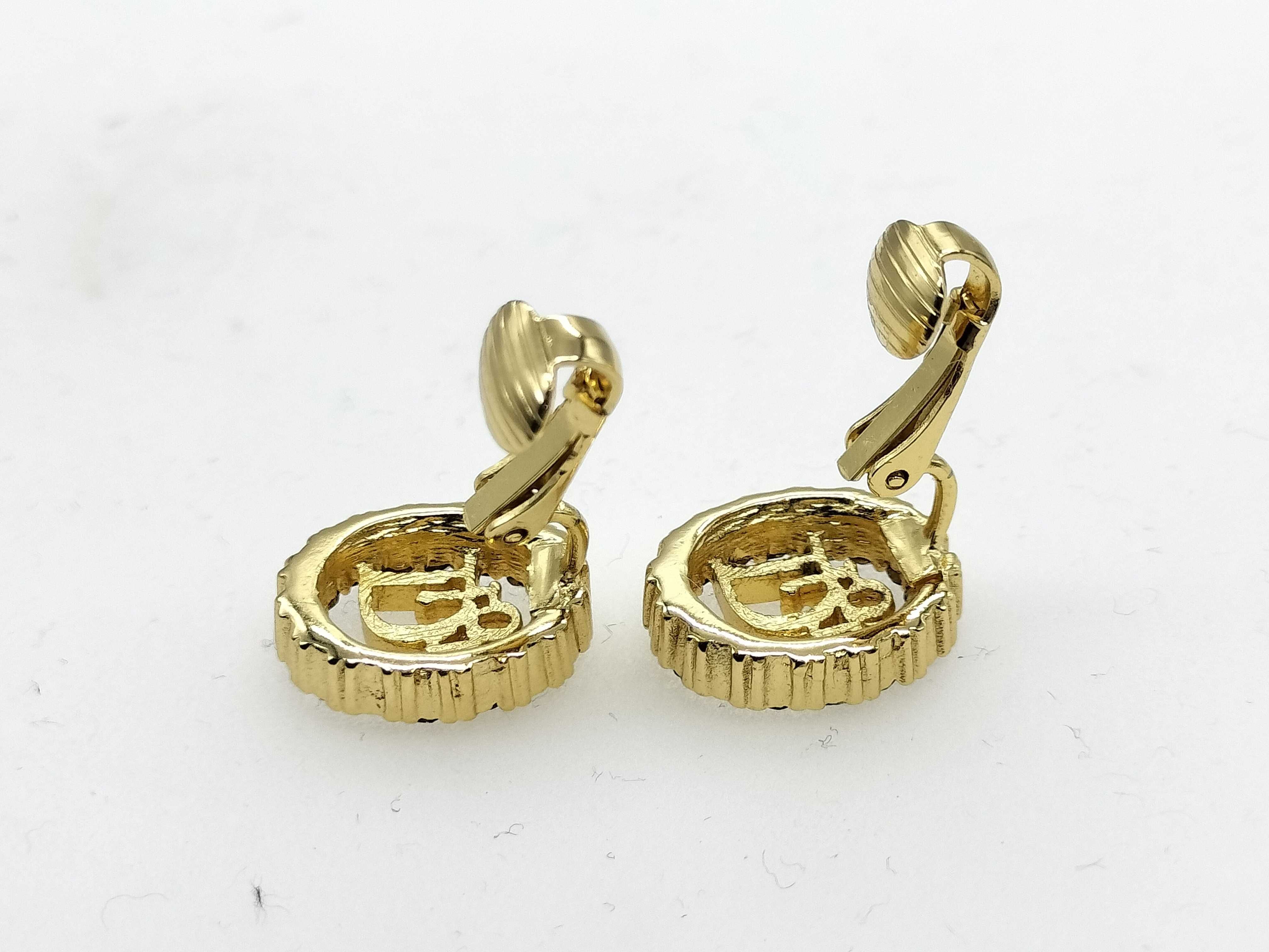 logo rhinestone earrings — view 5