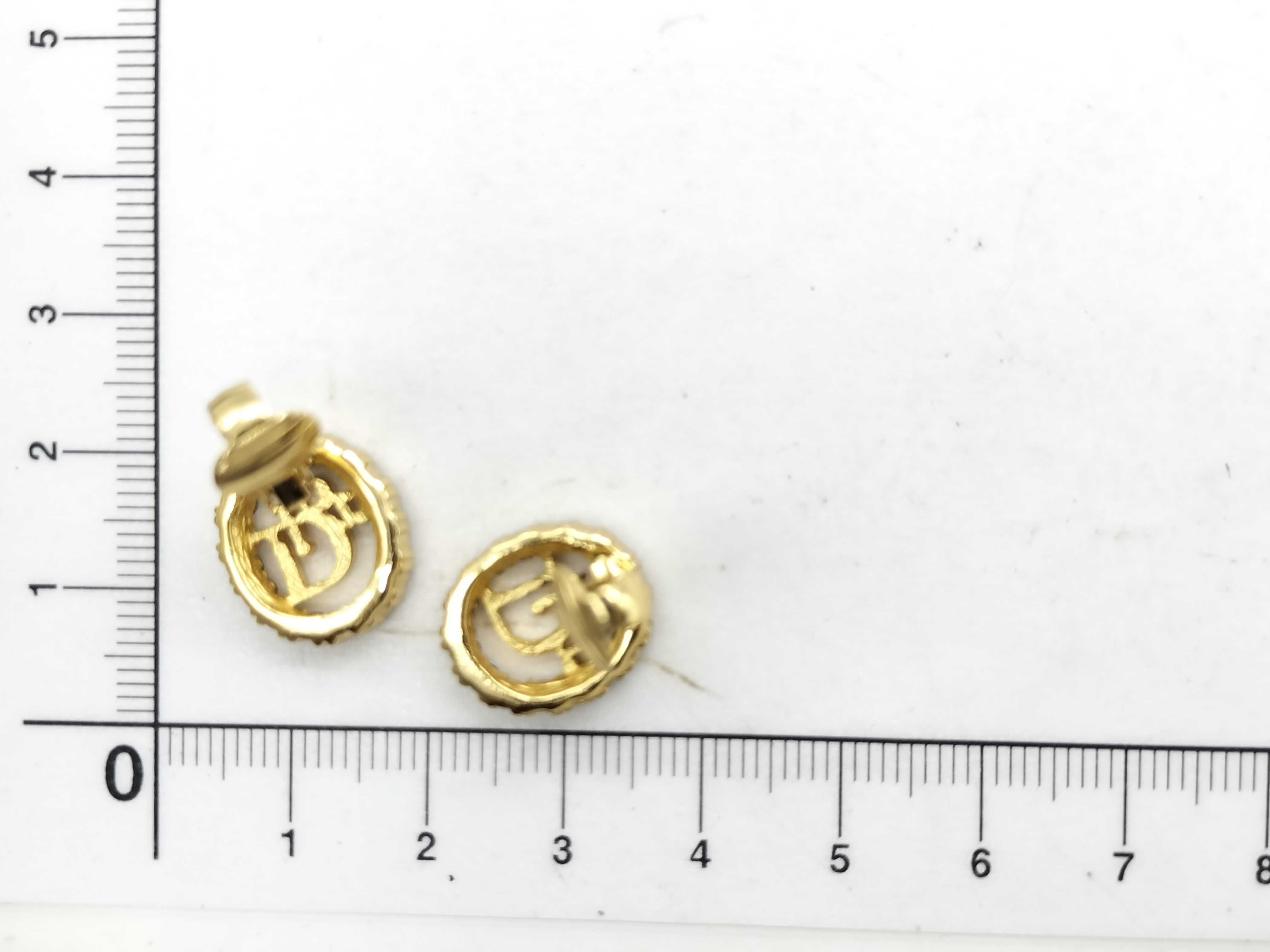 logo rhinestone earrings — view 6