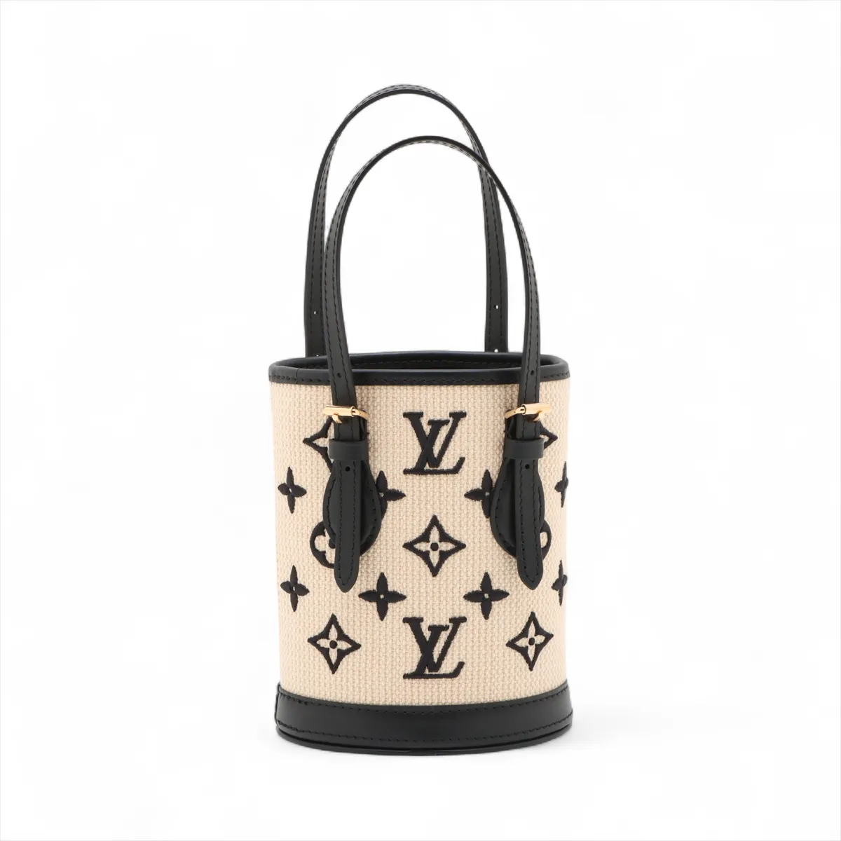 LV by the Pool Nano Bucket M82418 Beige x Black (RFID detected) — view 2