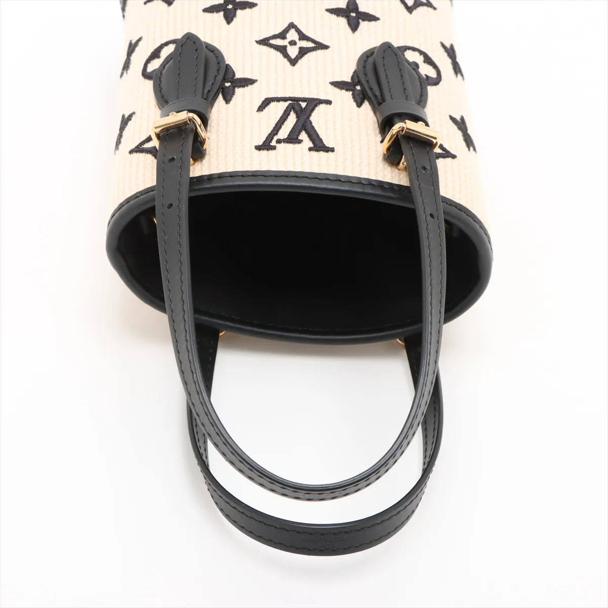 LV by the Pool Nano Bucket M82418 Beige x Black (RFID detected) — view 5