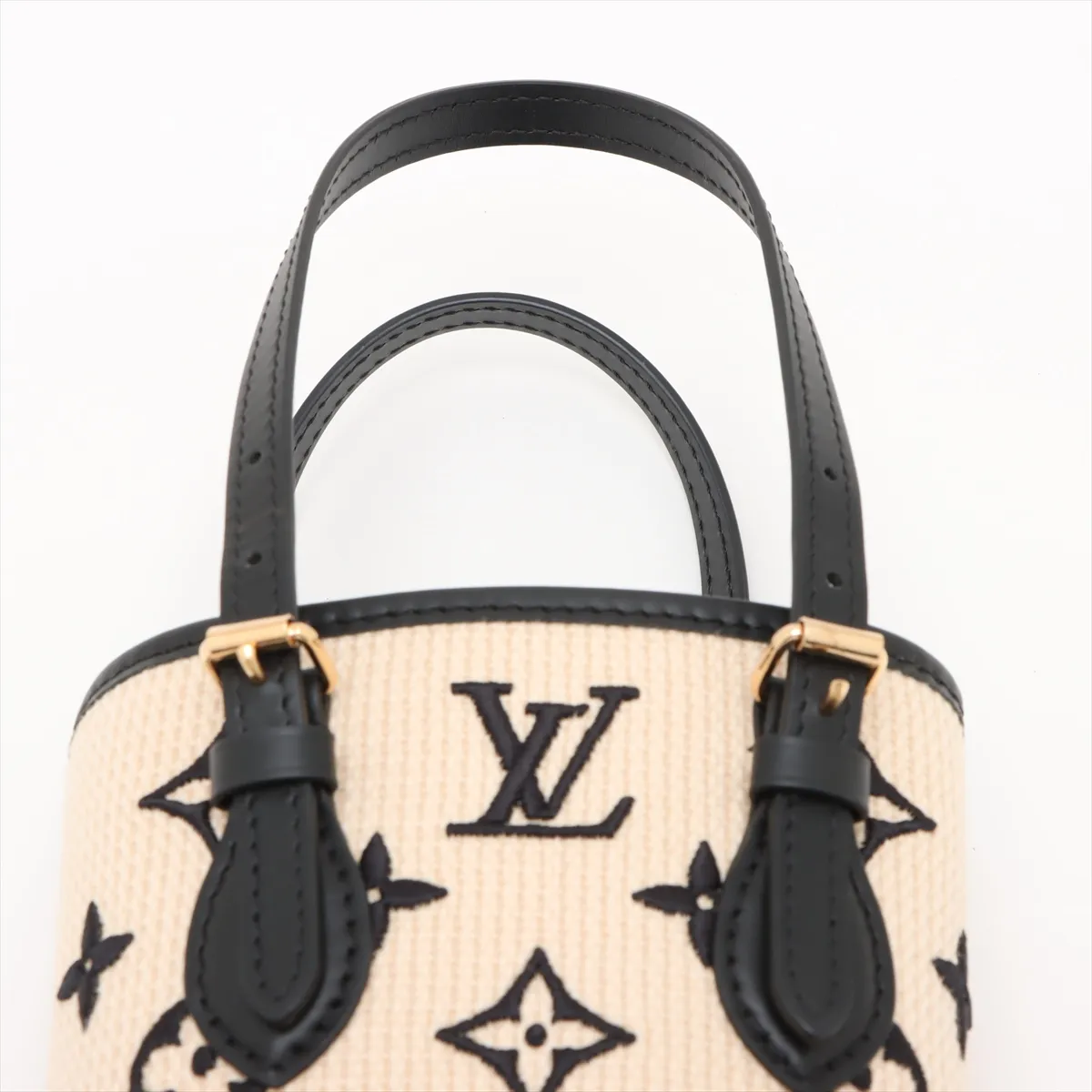 LV by the Pool Nano Bucket M82418 Beige x Black (RFID detected) — view 6
