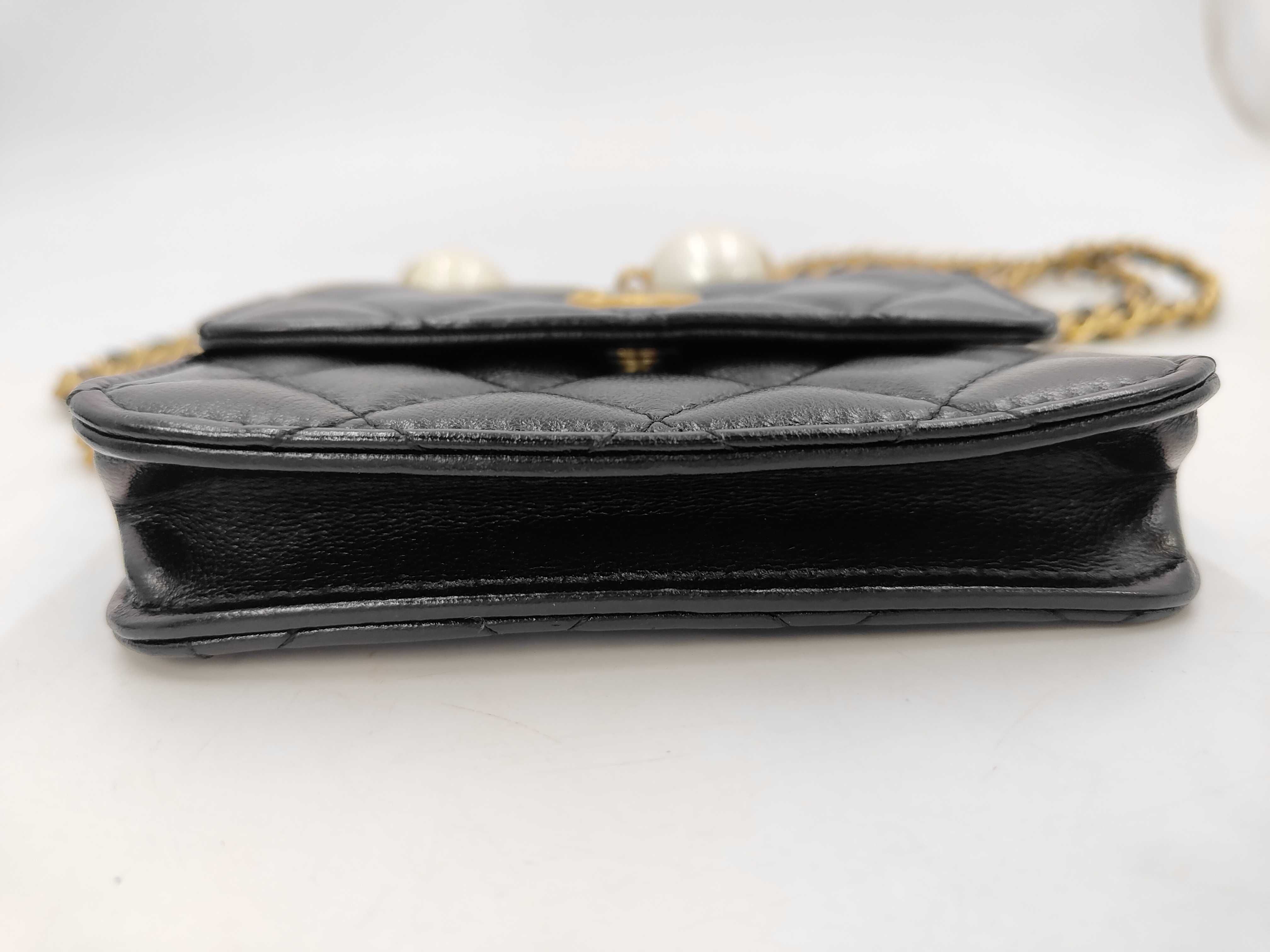 AP4010 Matelassé Coco Mark Mini Bag Pearl Ball Chain Shoulder Bag — view 6