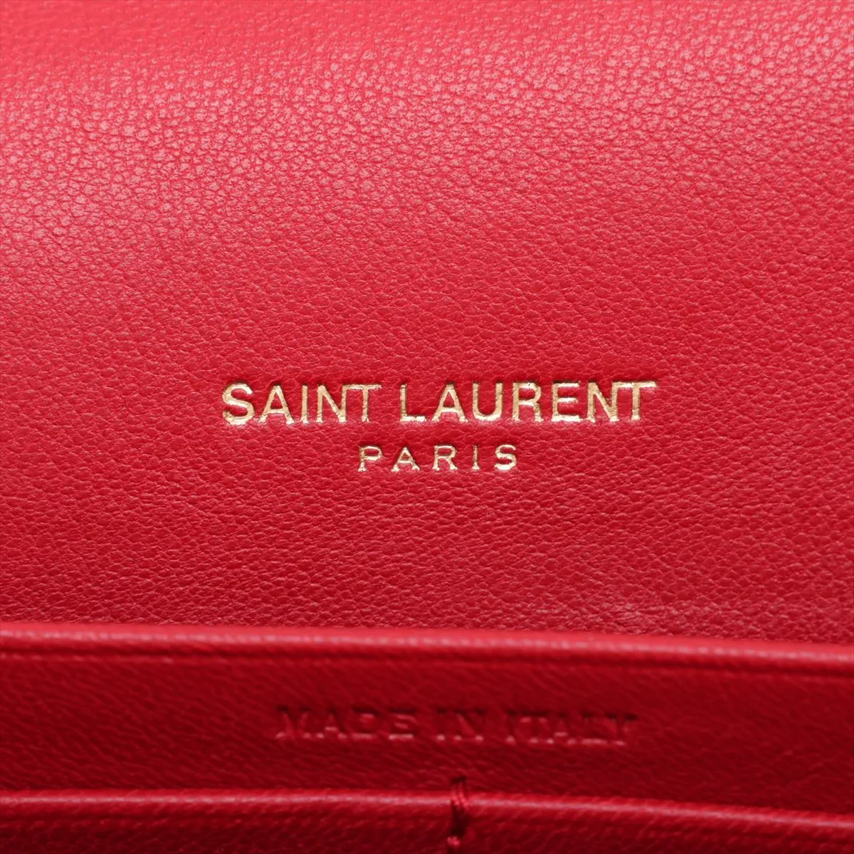 Vicki Leather Chain Shoulder Bag, Red, 554125 — view 10