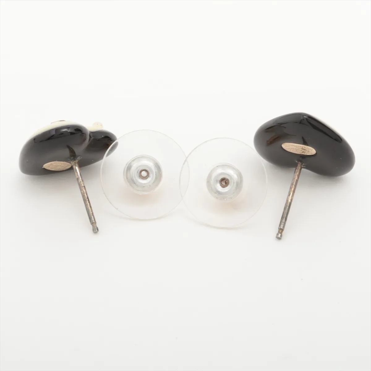 Cocomark 06P Earrings (for both ears) GP x Plastic Black x White — view 4