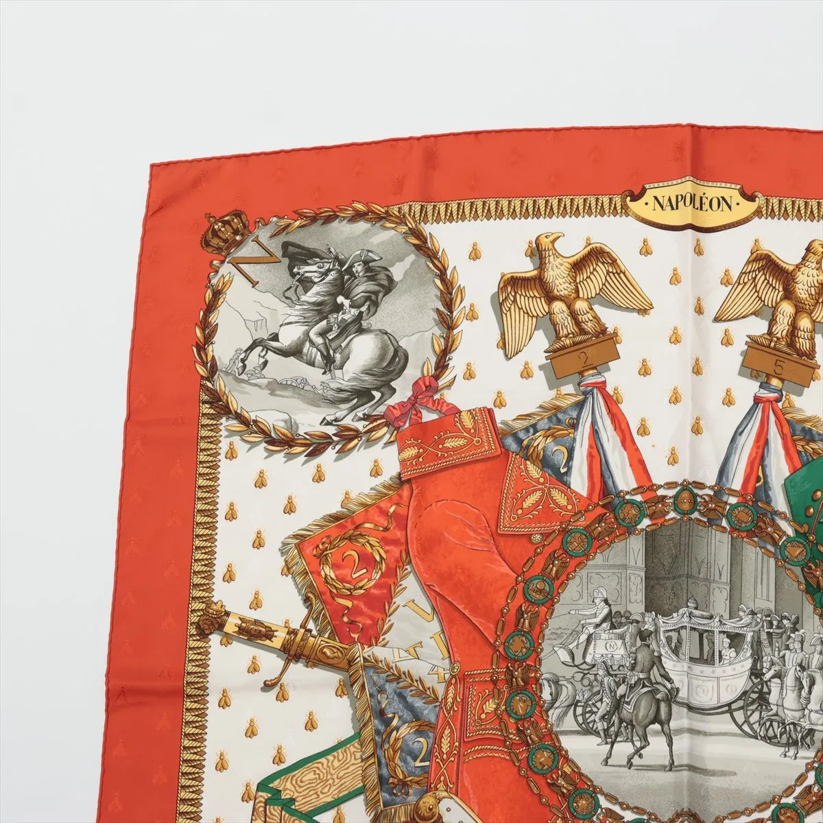 Carre 90 NAPOLEON Scarf Silk Orange — view 2