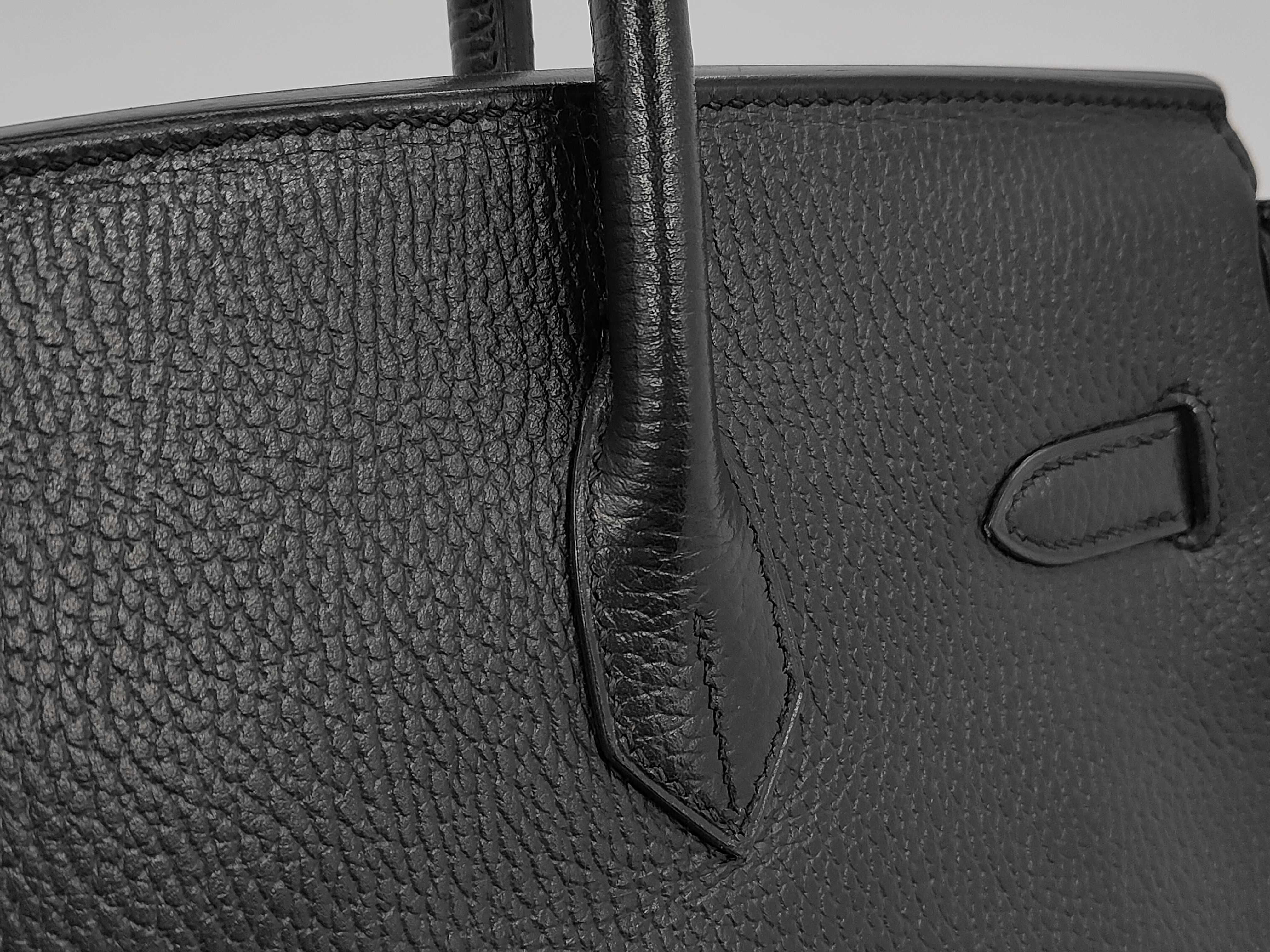 Birkin 35 Black Ardennes Tote Bag — view 5