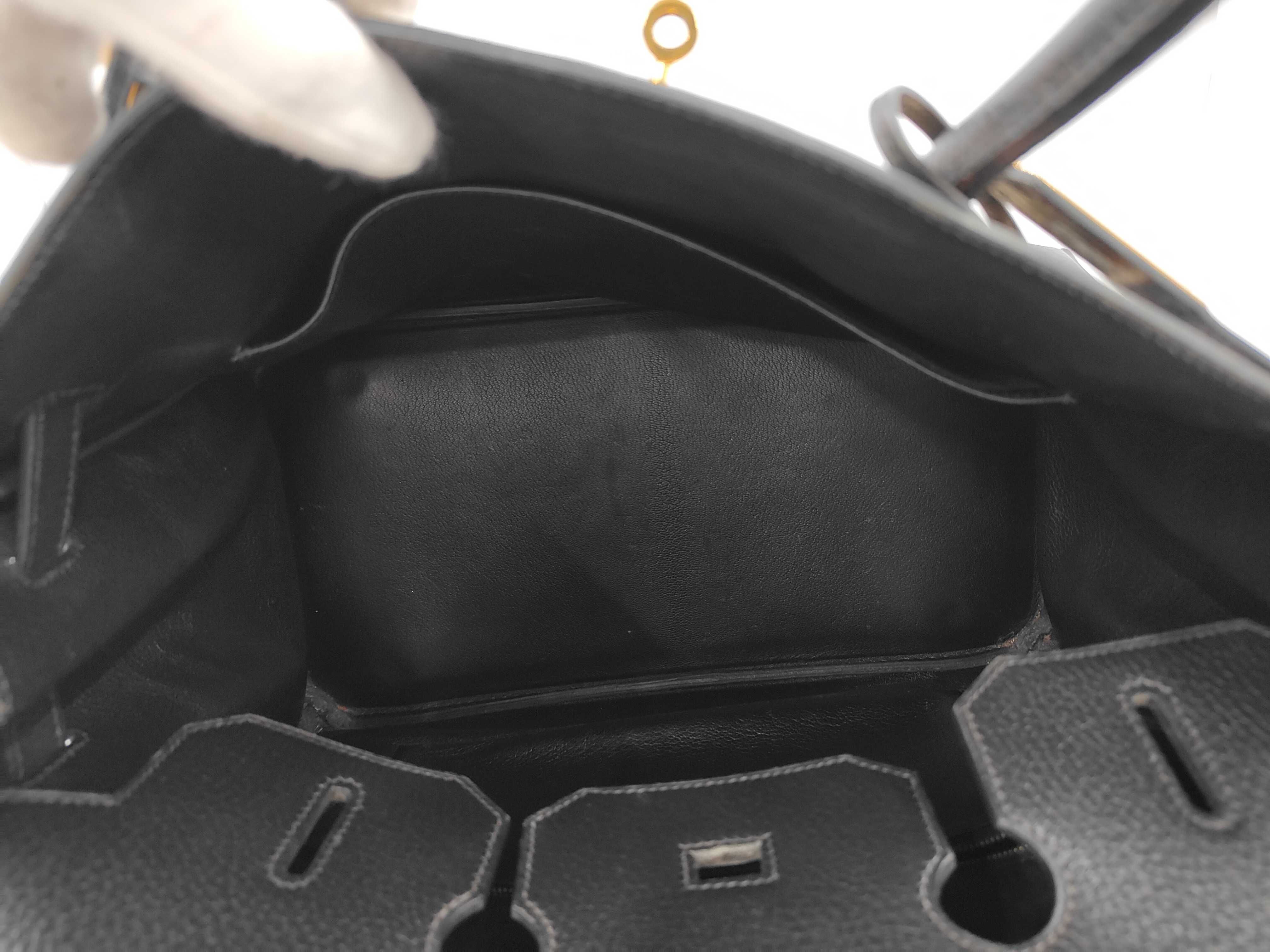 Birkin 35 Black Ardennes Tote Bag — view 8