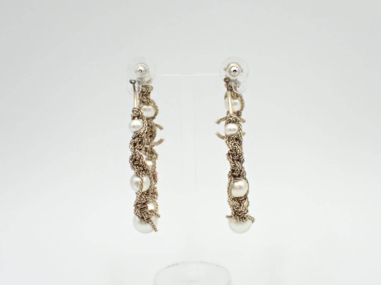 Hoop Earrings, Extra Large, Coco Mark, Chain, A18A, 7cm Wide — view 2