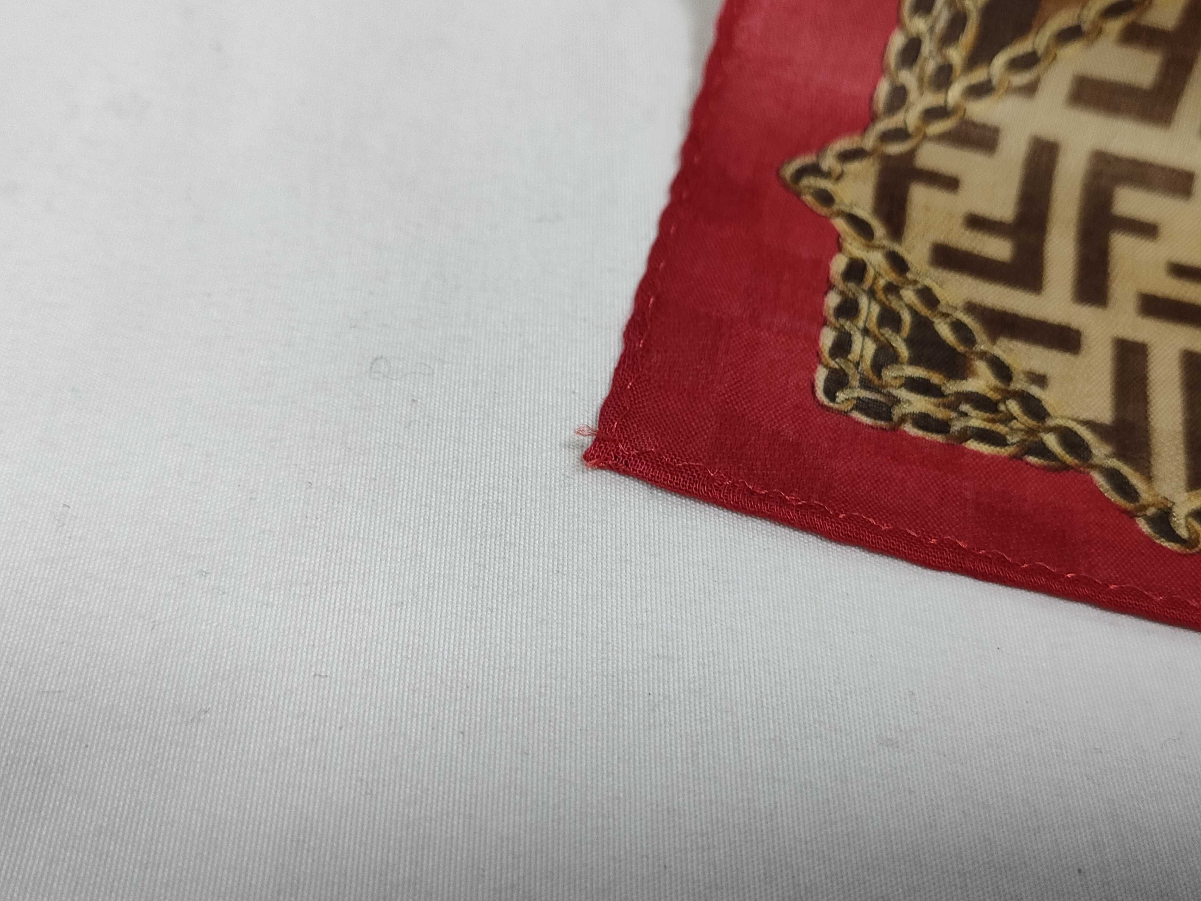 handkerchief scarf with sticker, FF all-over print, Zucca pattern, chain, and other accessories. — view 5
