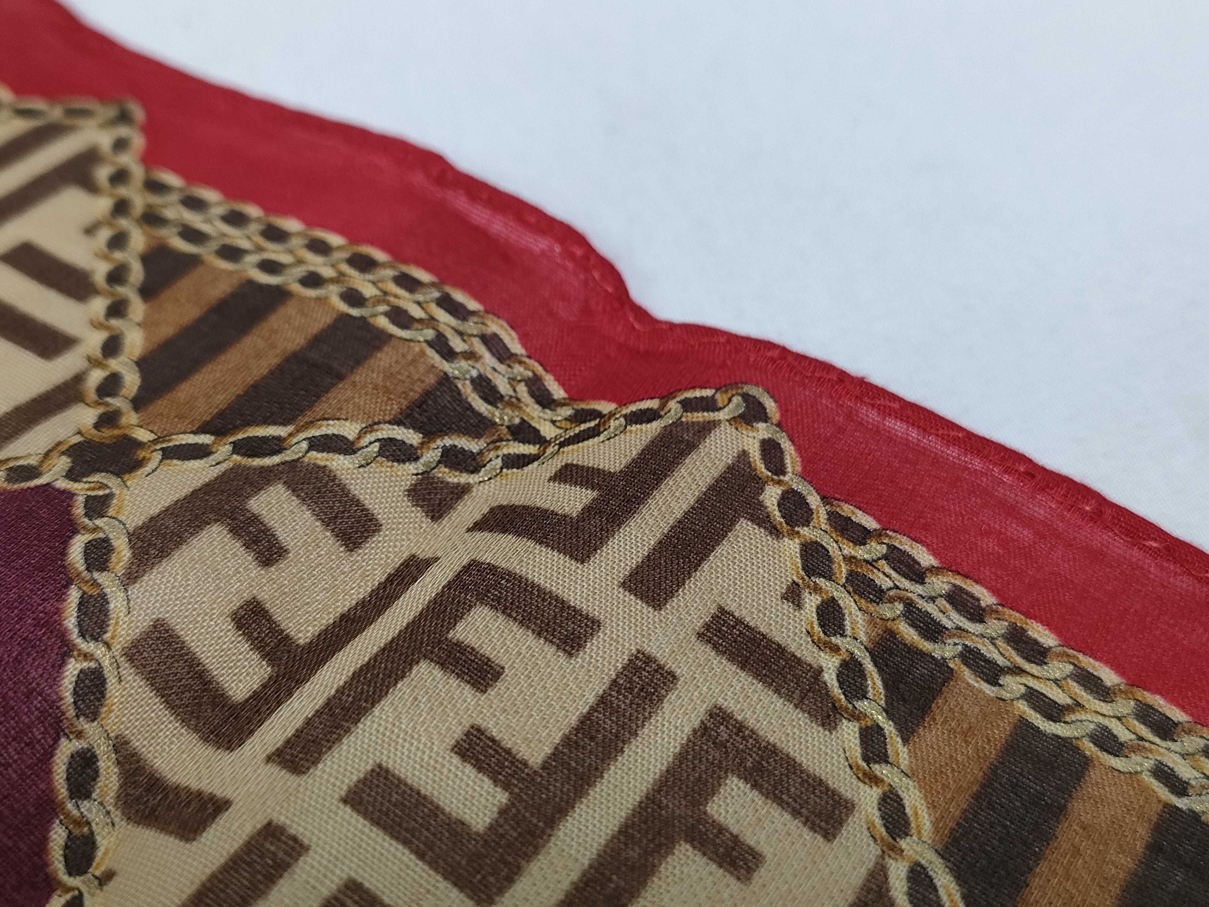 handkerchief scarf with sticker, FF all-over print, Zucca pattern, chain, and other accessories. — view 7