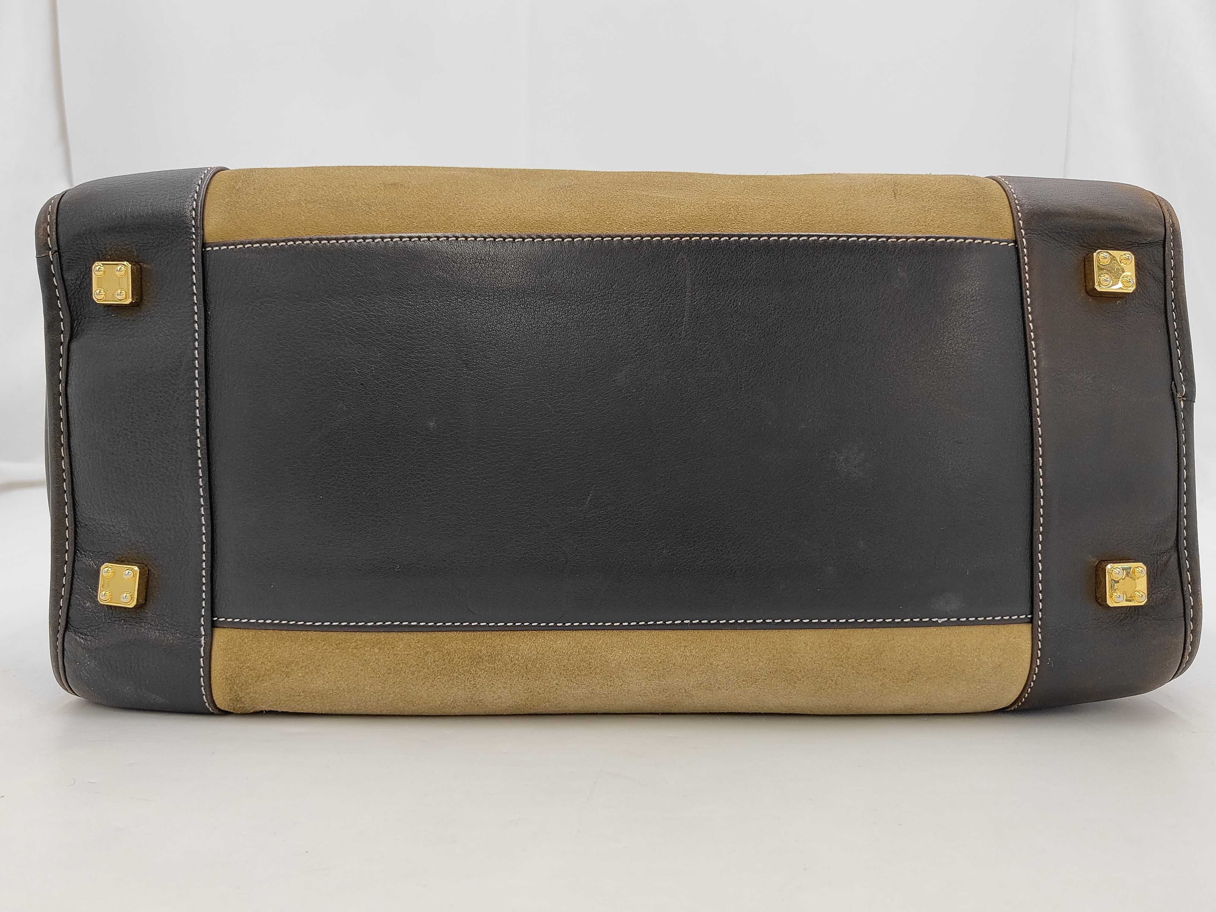 Loewe Amazona 40 Boston Bag Suede Brown Handbag — view 7